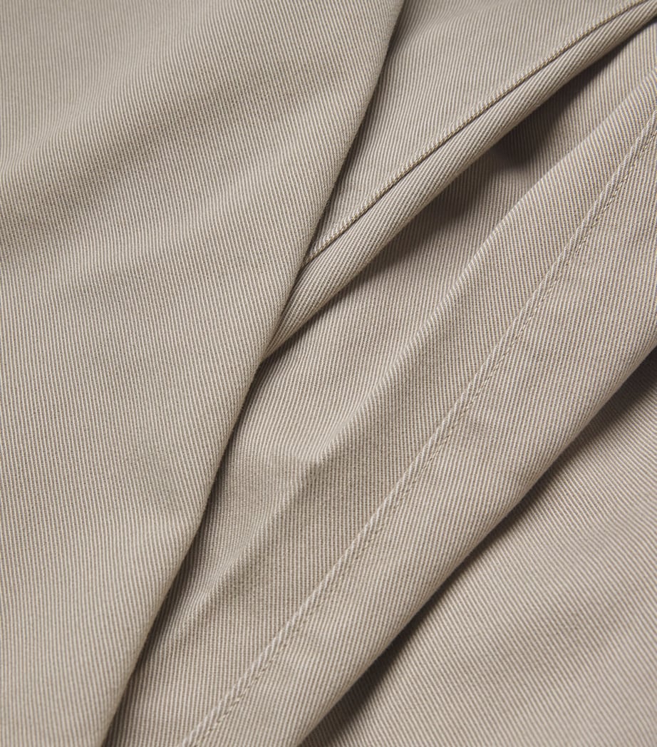 Pleated-Detail Gaius Trousers OYSTER Image 5