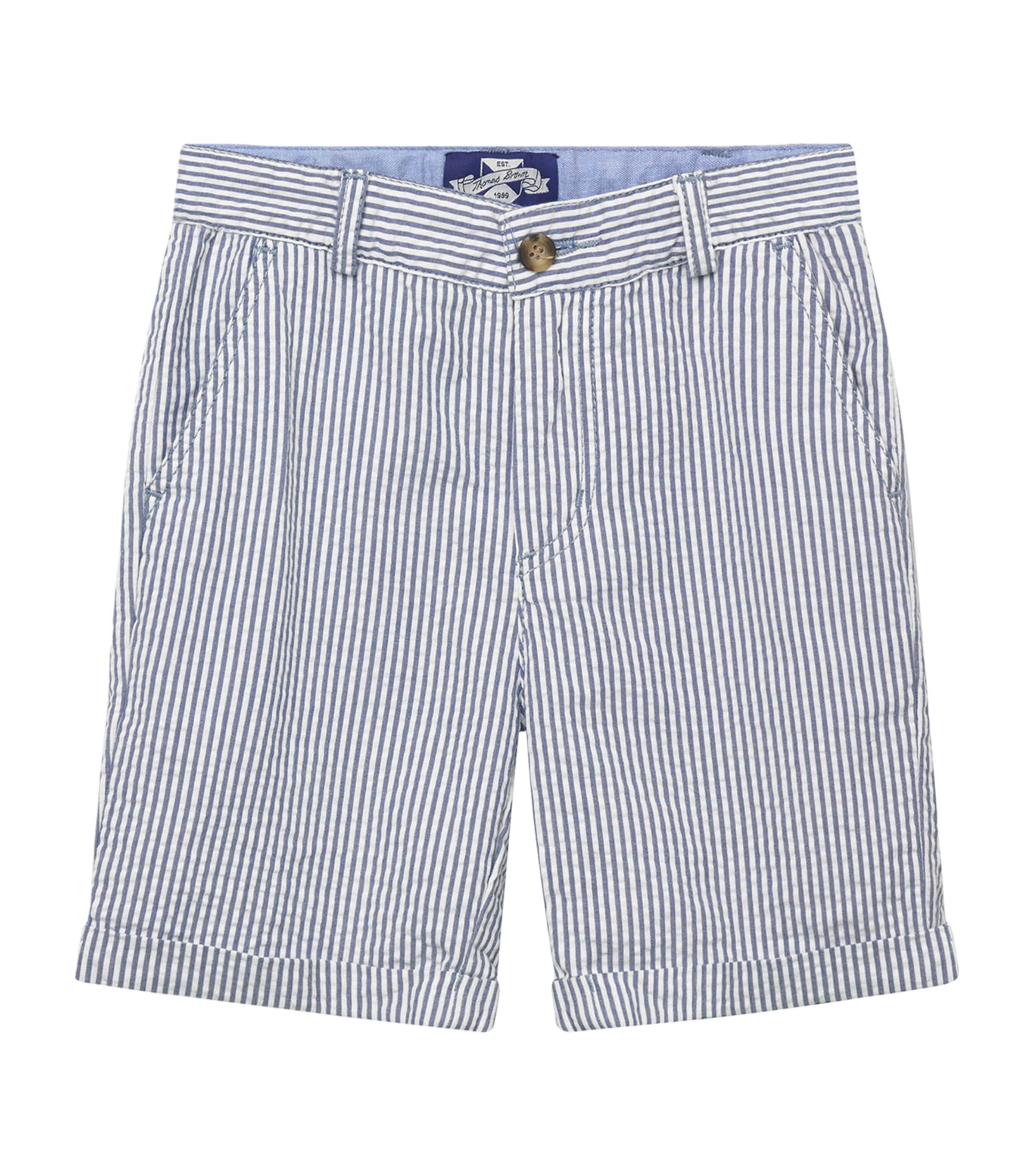 Striped Charlie Chino Shorts (6-11 Years) BLUE STRIPE Image 1