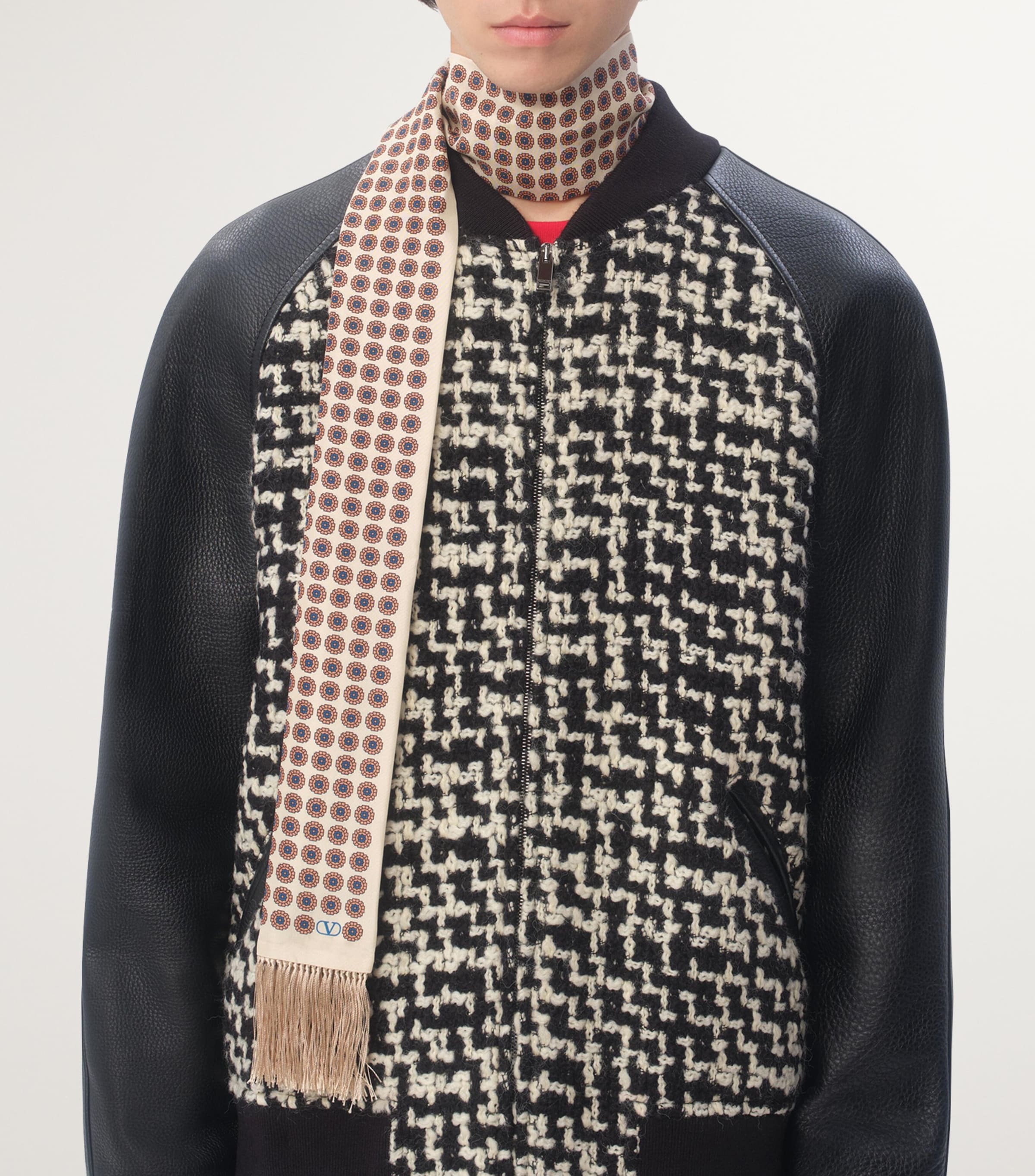 Valentino Garavani Beige Silk Printed Scarf | Harrods UK