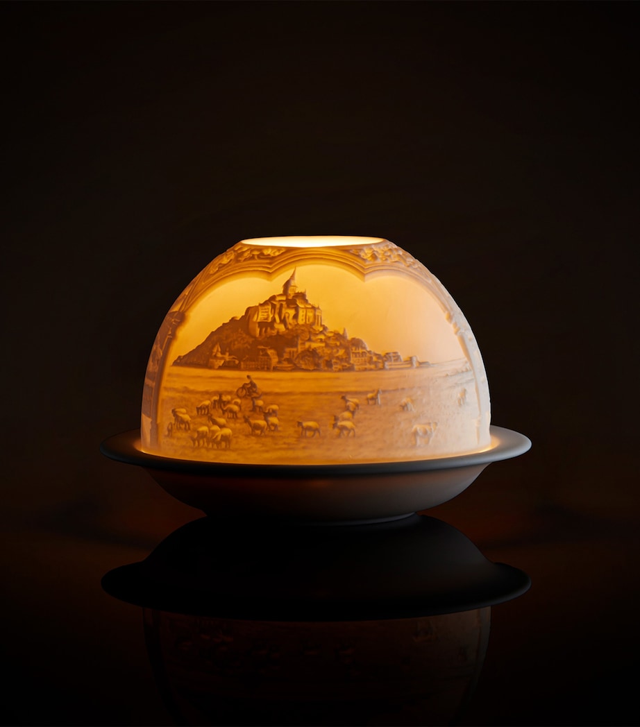 Bernardaud Mont St-Michael LED Votivelight Lithophane Blanc Image 2