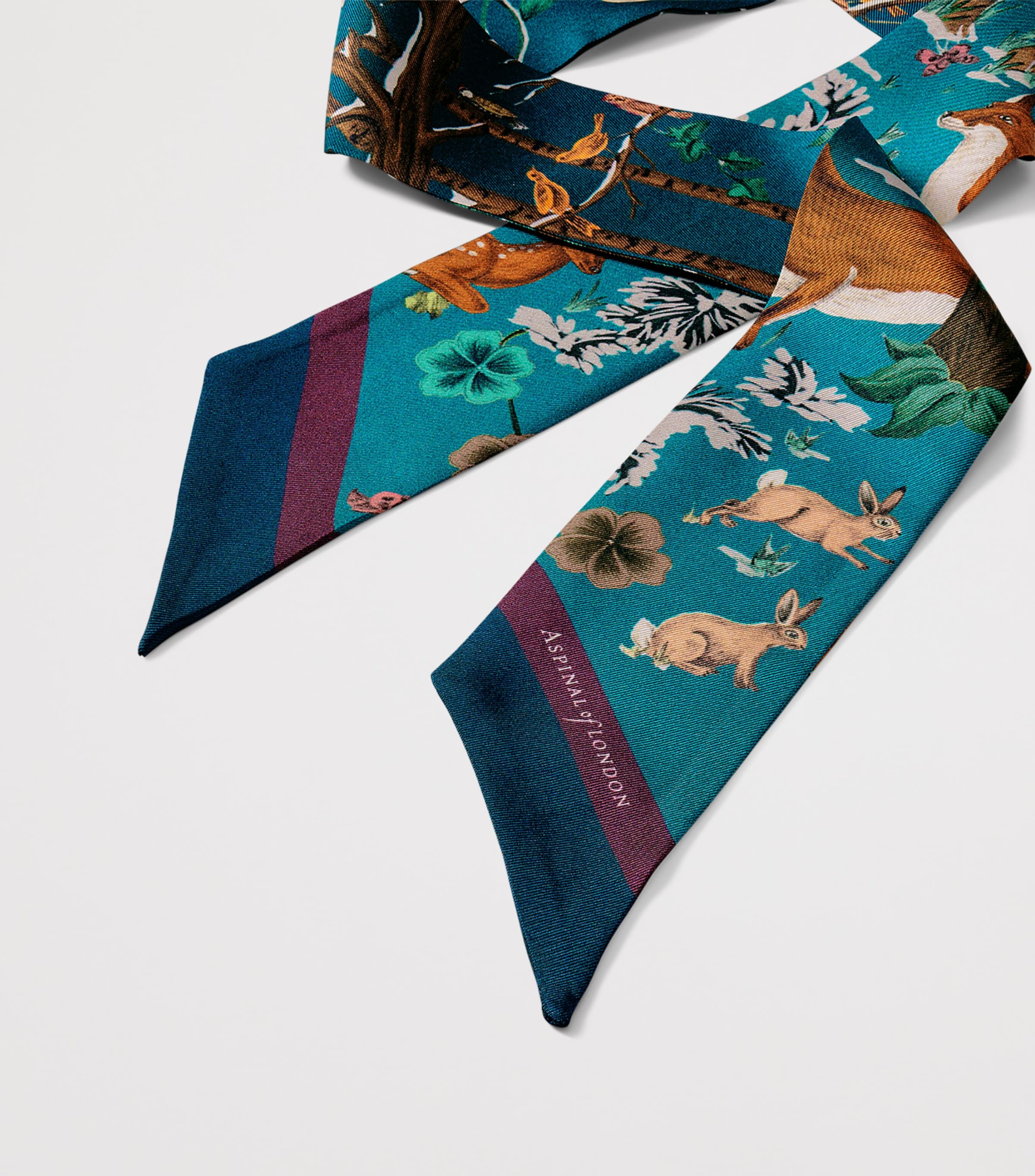 Skinny Silk Woodland Scarf MULTI Image 2