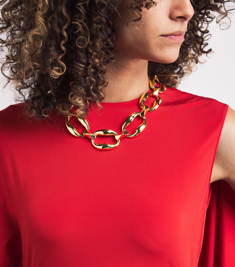 Gold-Plated Molten Link Necklace GOLD Image 2