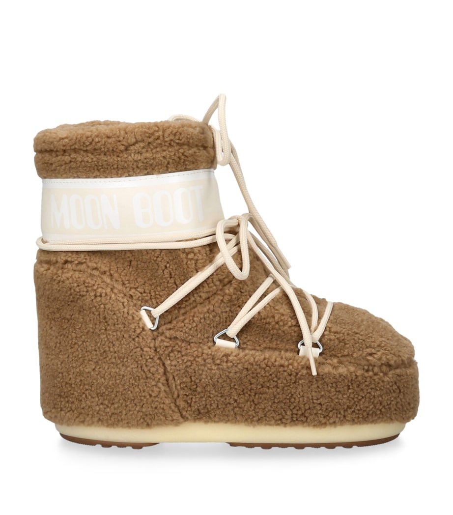Shearling Fleece Icon Ankle Boots CAMEL Image 1