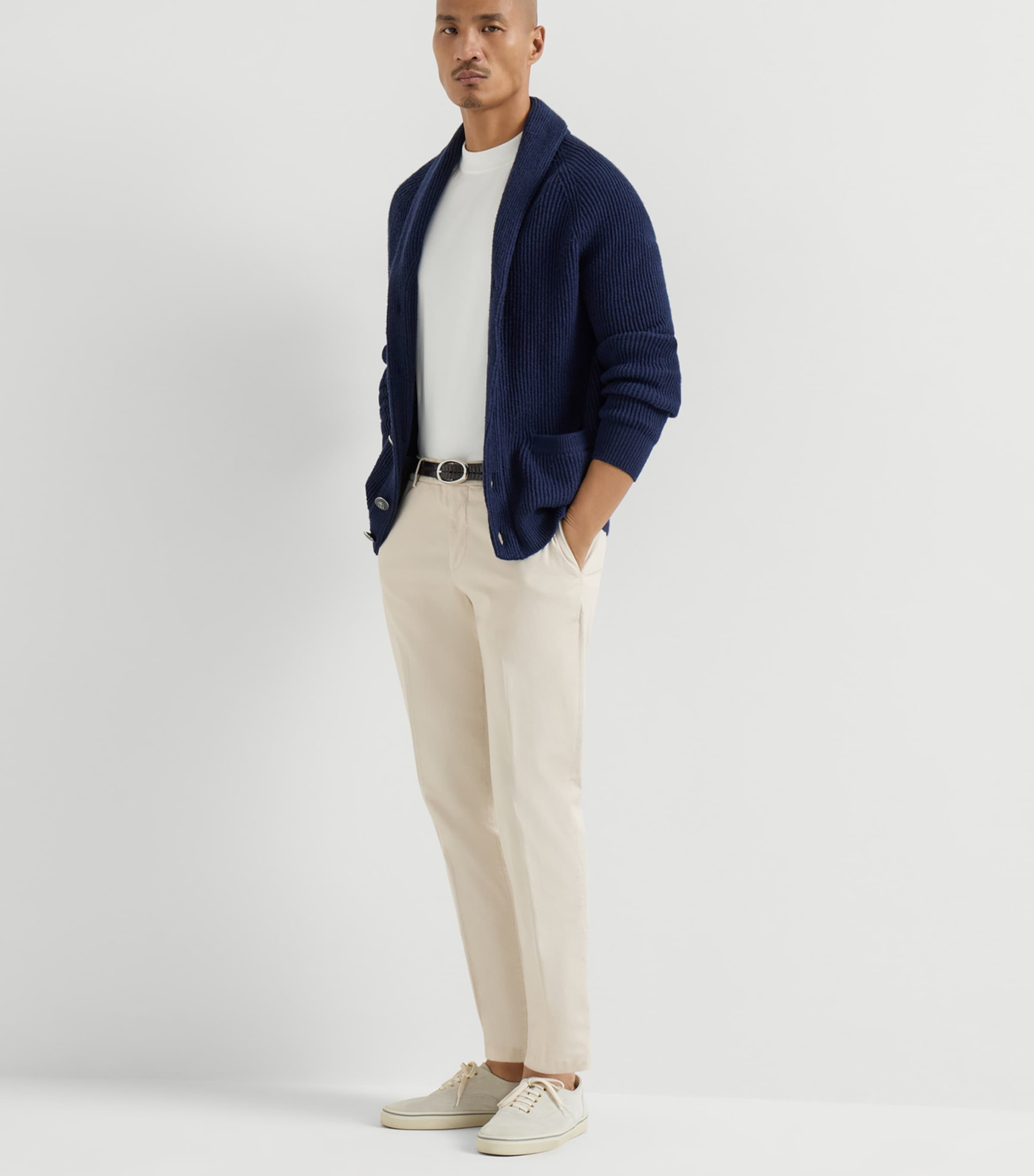 Brunello Cucinelli Mens Pima Cotton Comfort Gabardine Trousers Image 3