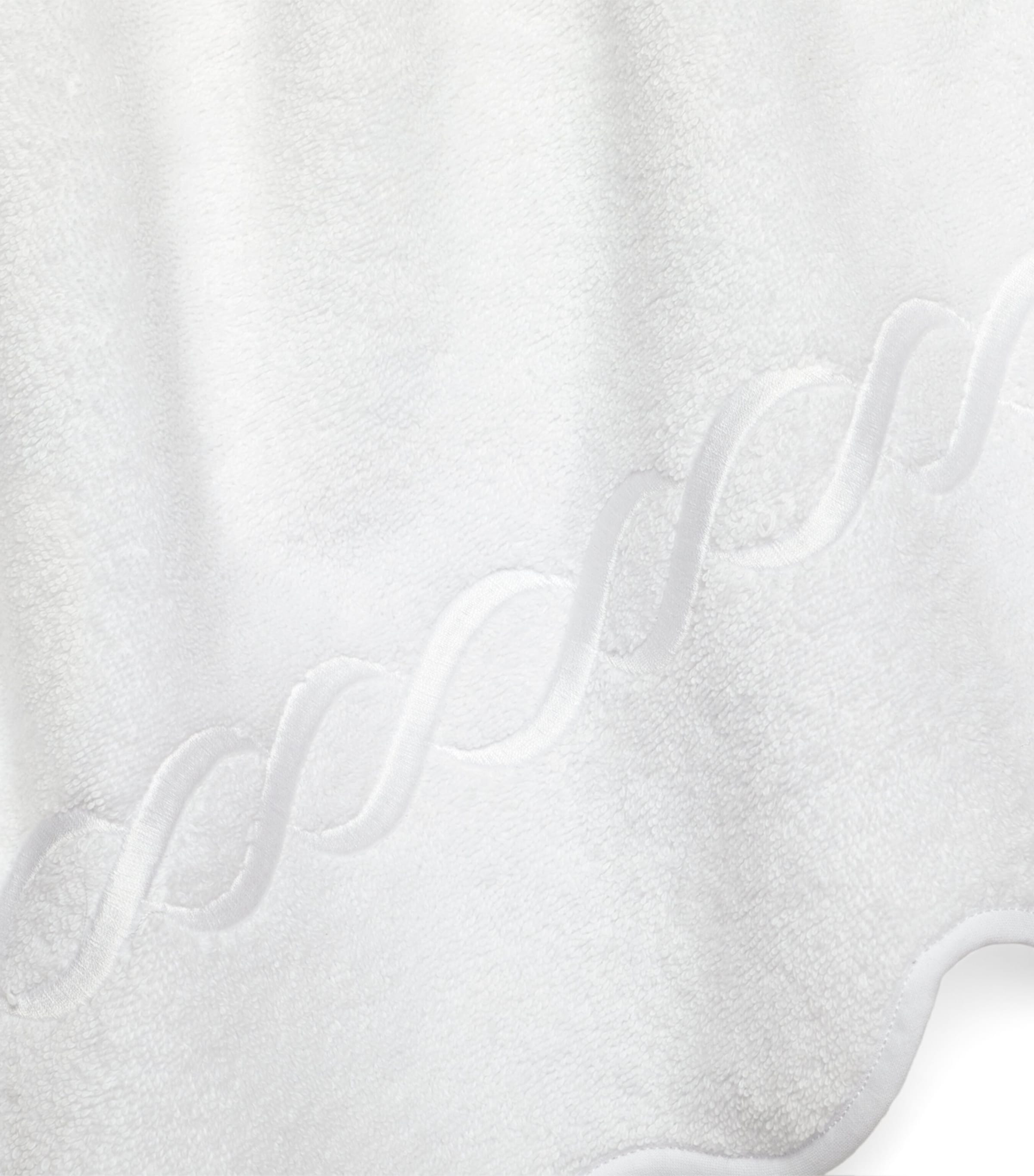 Cotton Treccia Face Cloth (30cm x 30cm) WHITE/WHITE Image 2