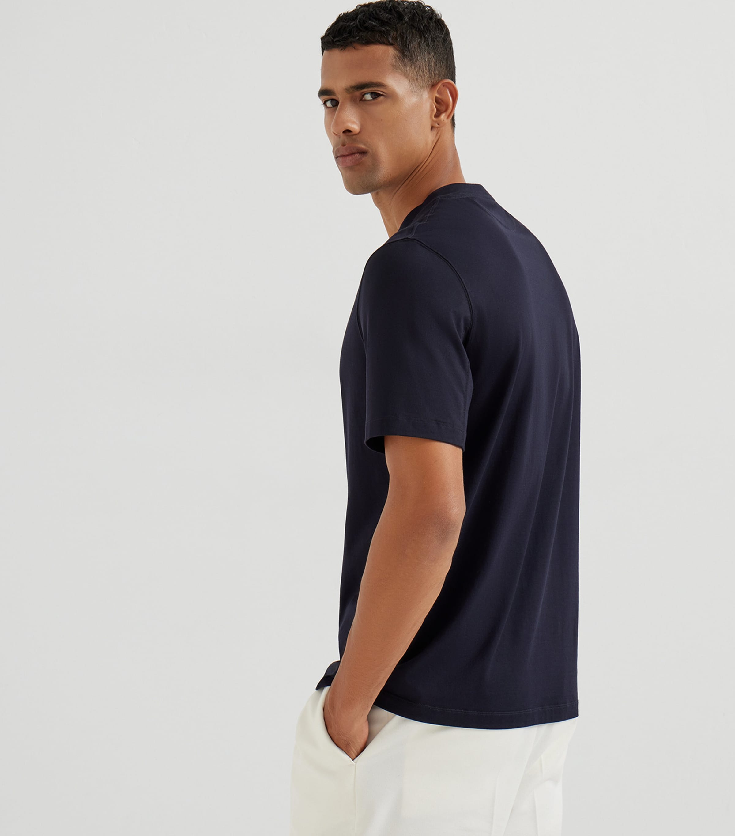 Cotton Crew-Neck T-Shirt C4425 Image 3