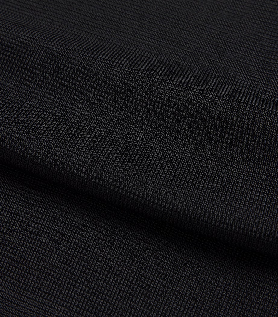 Knitted Column Midi Skirt 001 BLACK Image 5