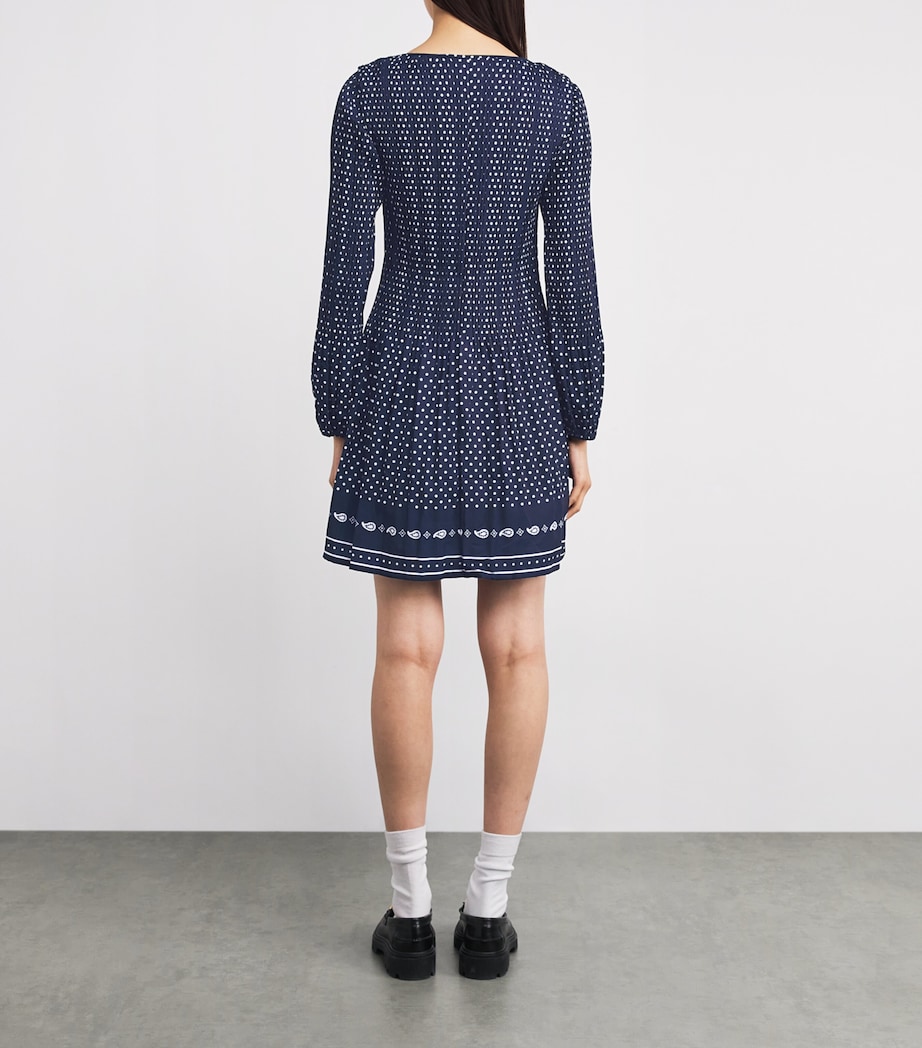 Polka Dot Print Mini Dress NAVY POLKA DOT Image 3