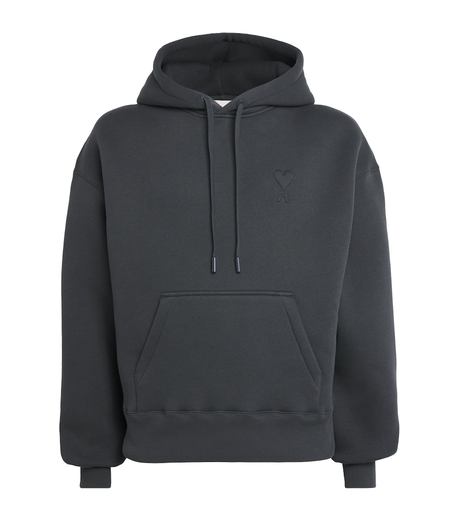 Cotton-Blend Ami de Coeur Hoodie 020 - ANTHRACITE Image 1