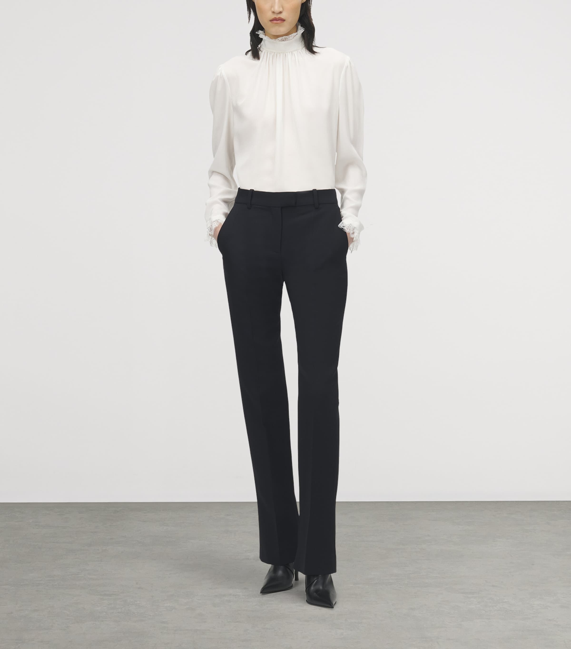 Silk Lace-Detail Shirt 9007 Image 2