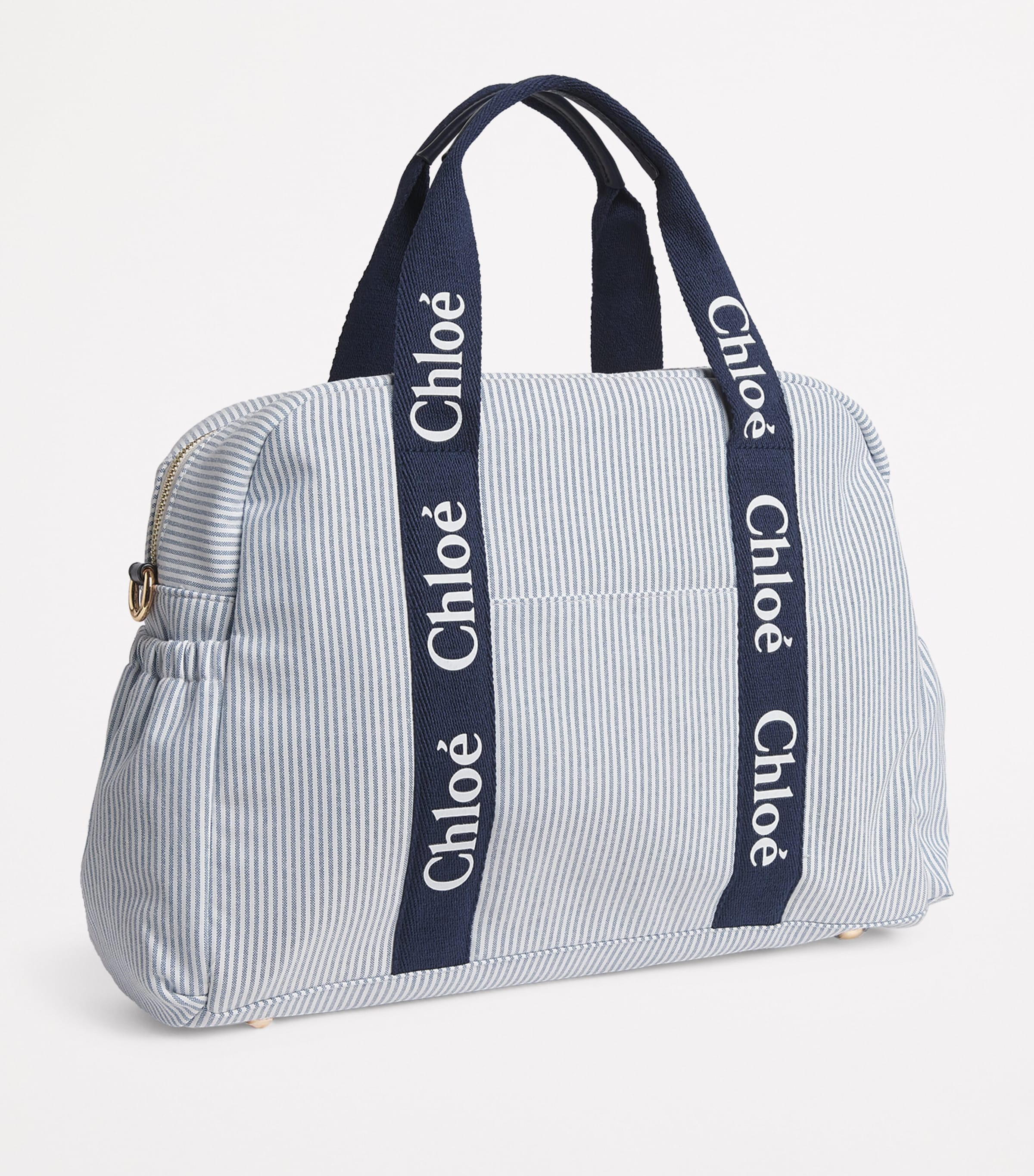 Chloé Kids Navy Striped Logo Changing Bag Harrods UK