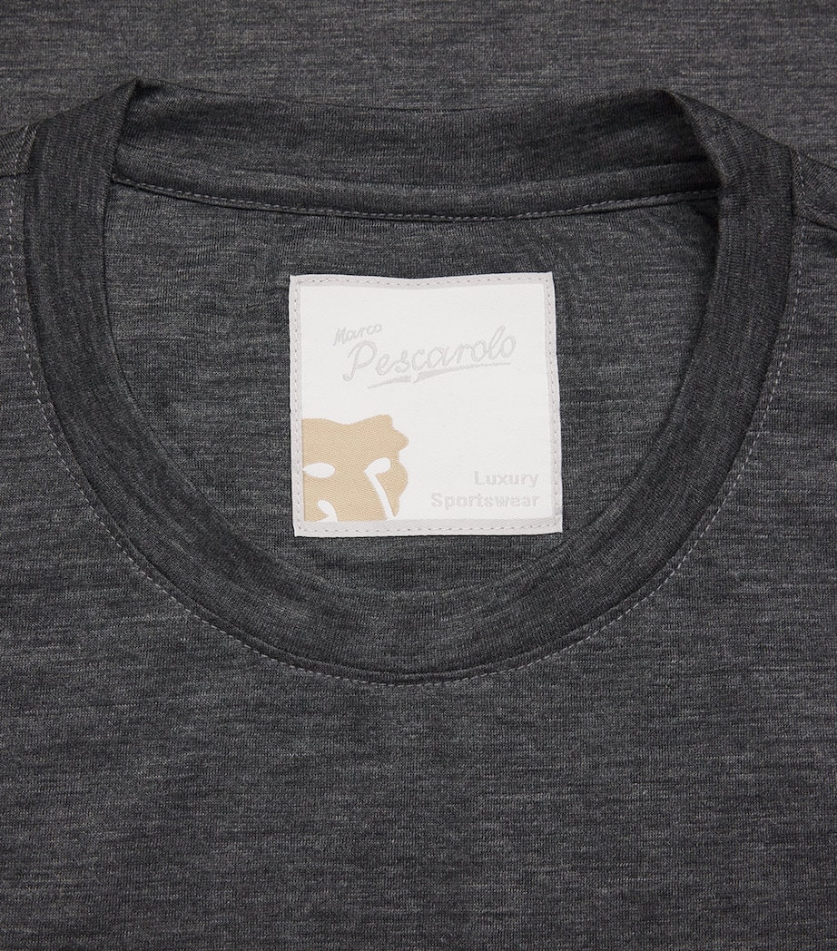 Marco Pescarolo Womens Cashmere T-Shirt Dark Grey Image 6