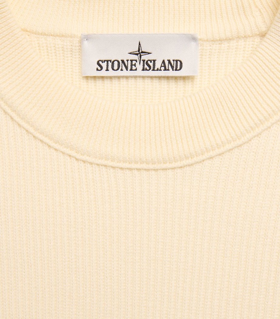 Stone Island Mens Ribbed Compass Patch Sweatshirt Image 6