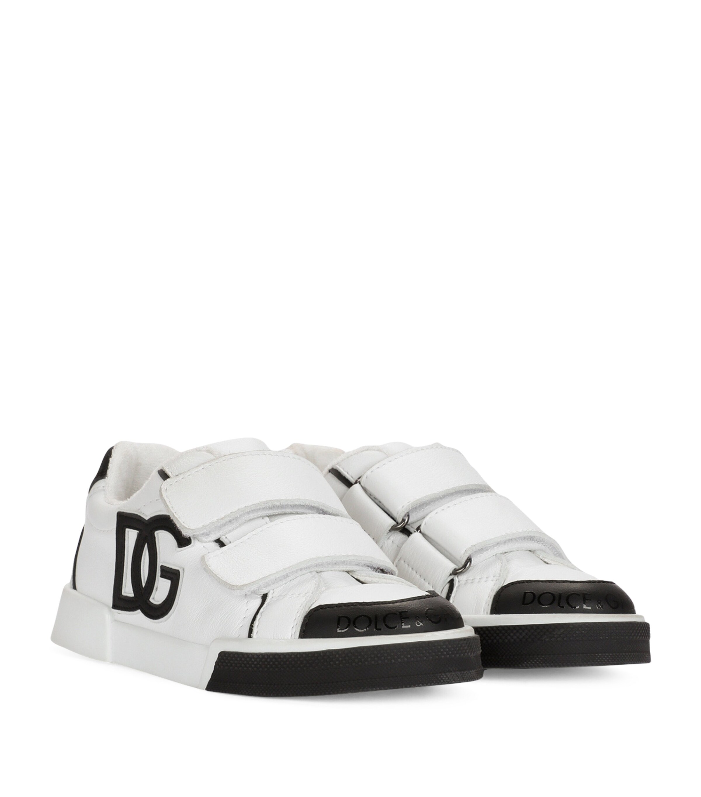 Leather Portofino Sneakers 8B926-WHITE/BLACK Image 4