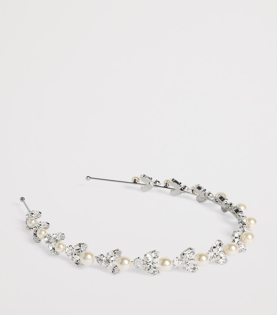 Jennifer Behr Embellished Crystal Pearl Kamila Headband Crystal Pearl Image 3