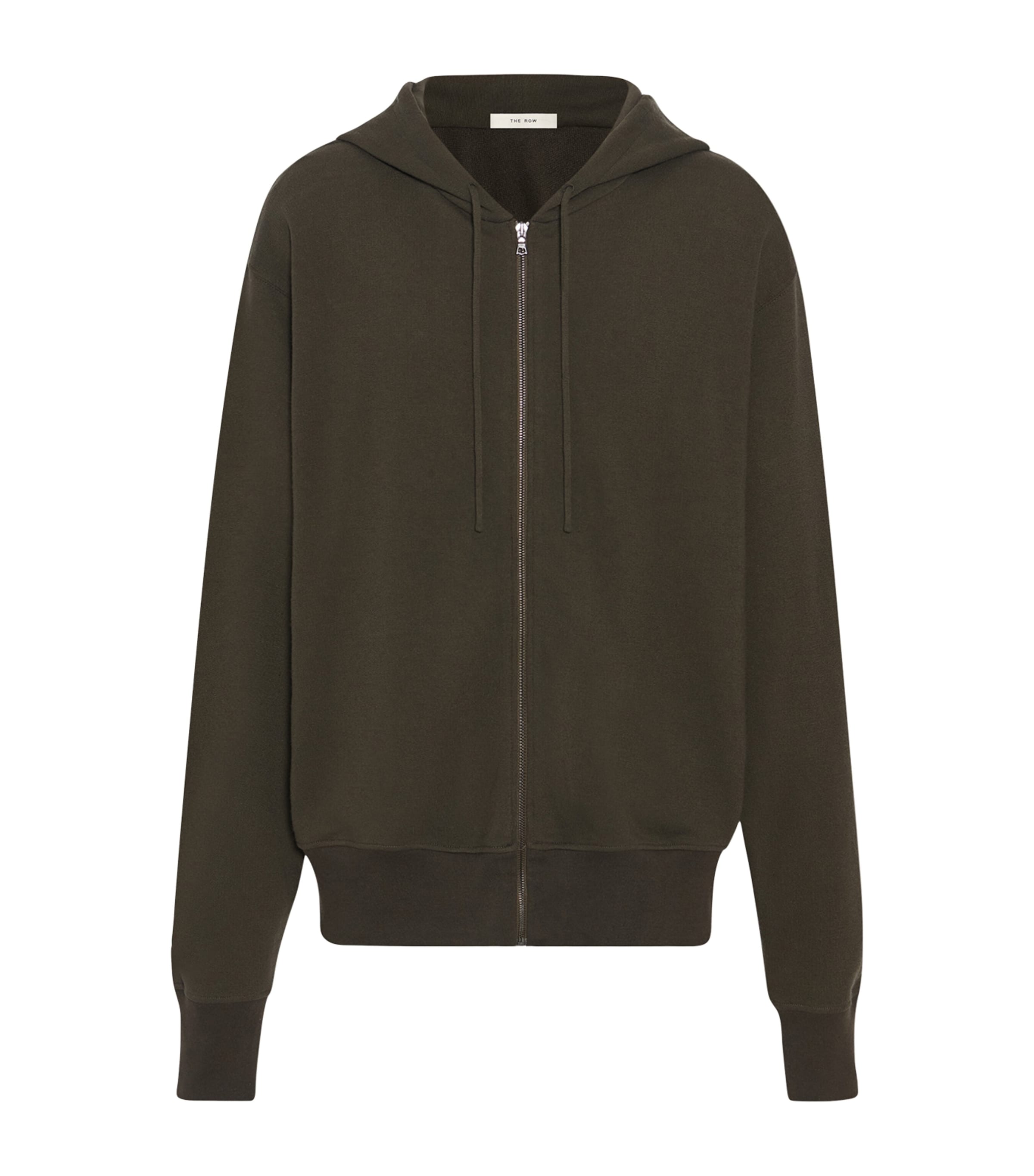 <6(ROKU)>CASHMERE HOODIE/ニット The Row Brown Roki Cotton-Cashmere Hoodie | Harrods US