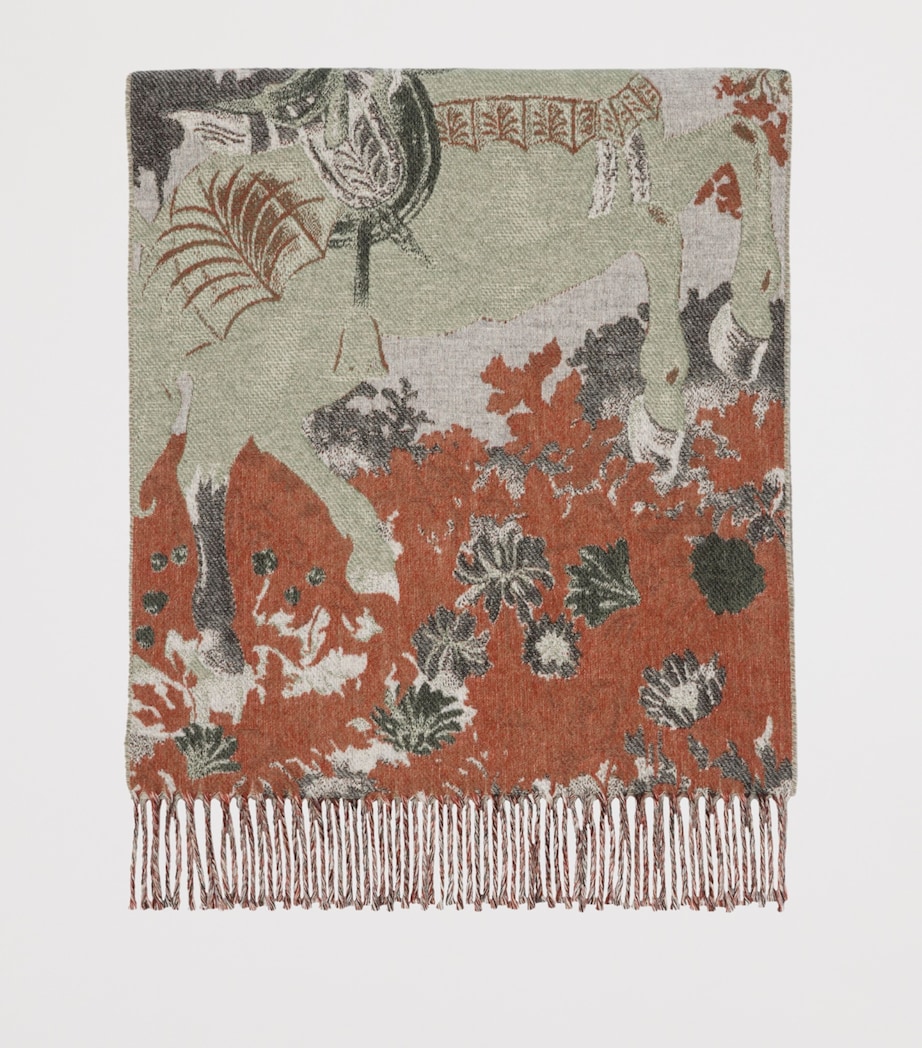 Cashmere Stallion Portrait Scarf CERAMIC WHITE Image 3