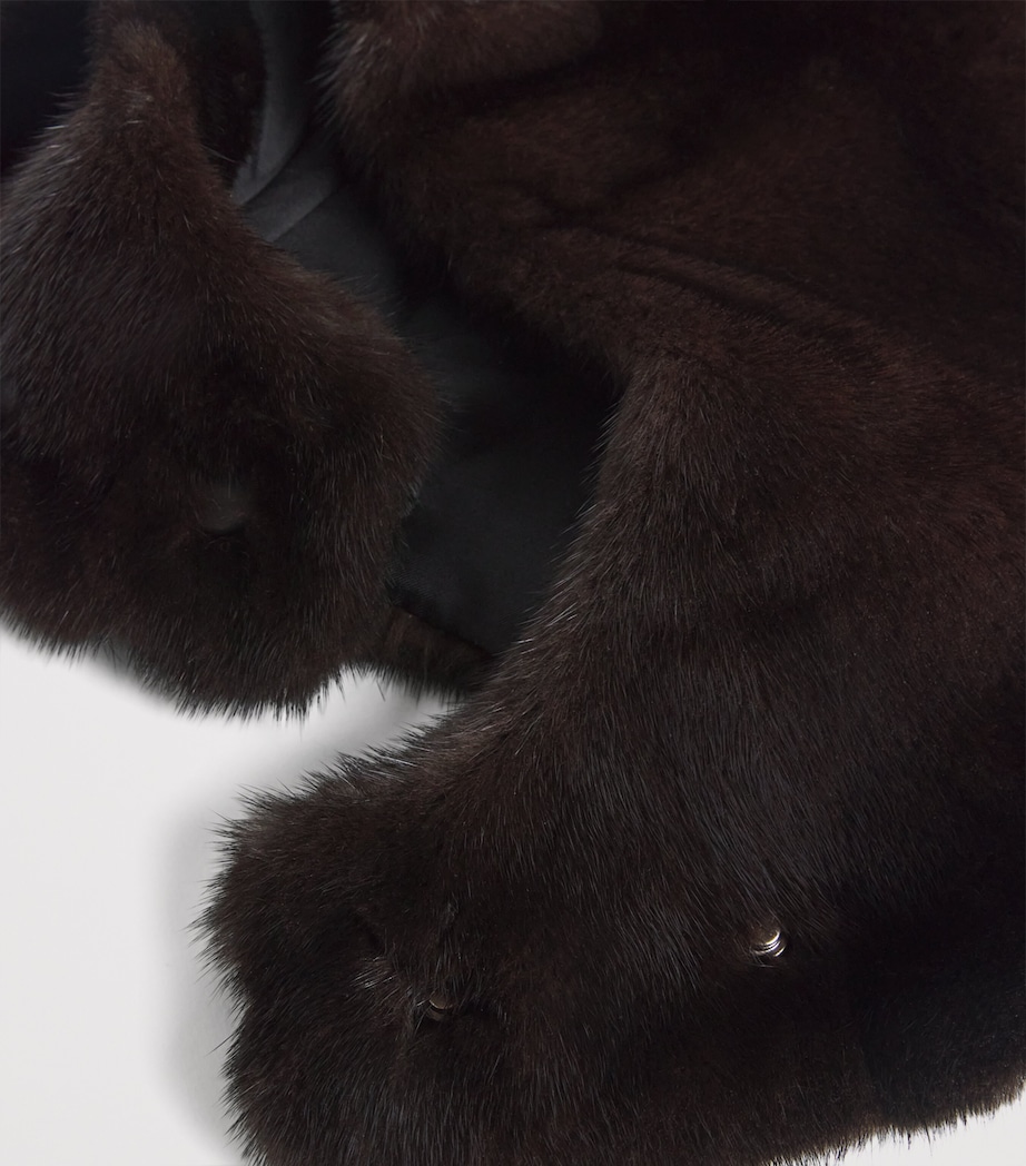 Mink Fur Hood MAHO Image 5