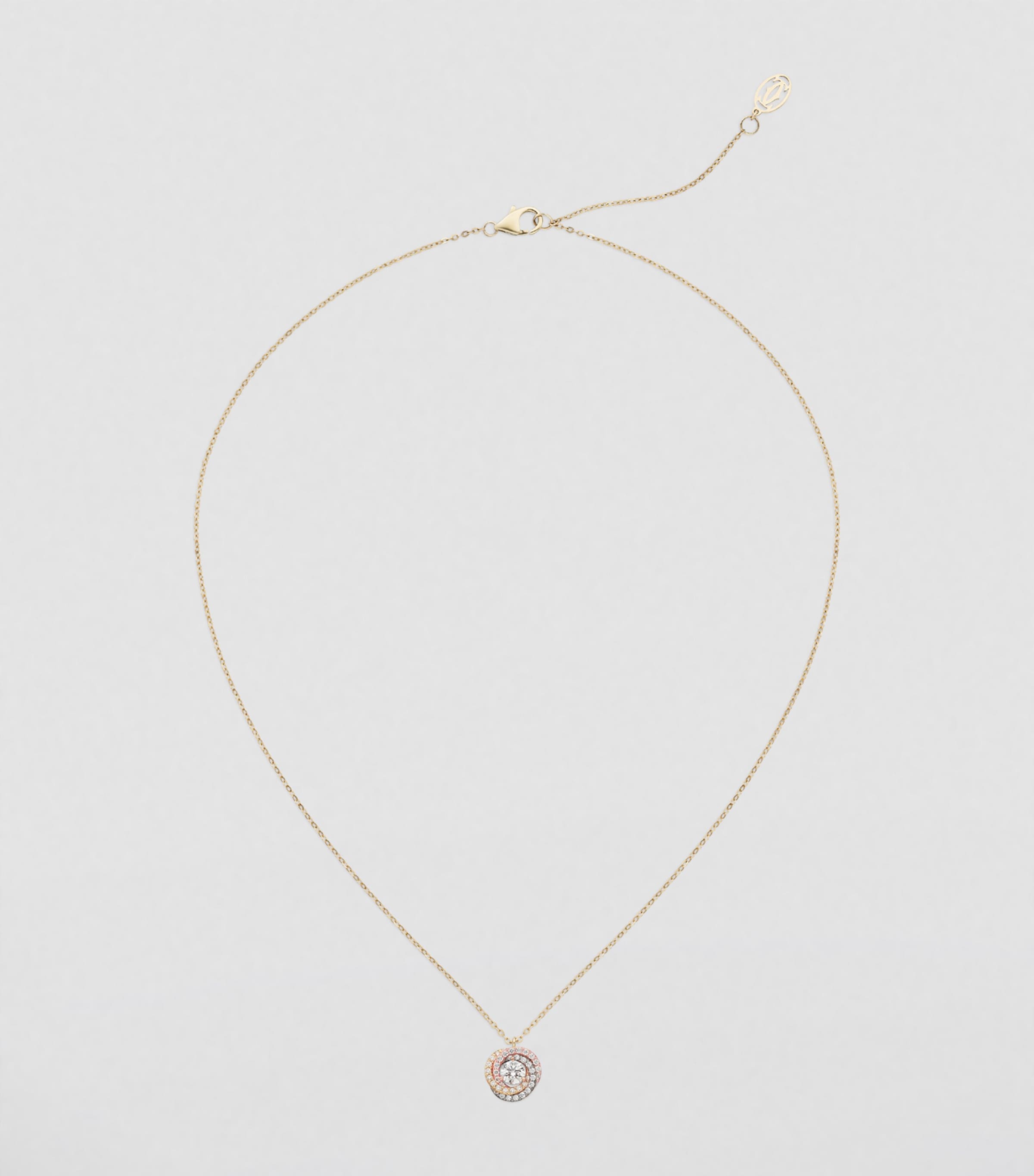 Cartier Mixed Gold and Diamond Trinity Necklace Mixed Gold Image 2