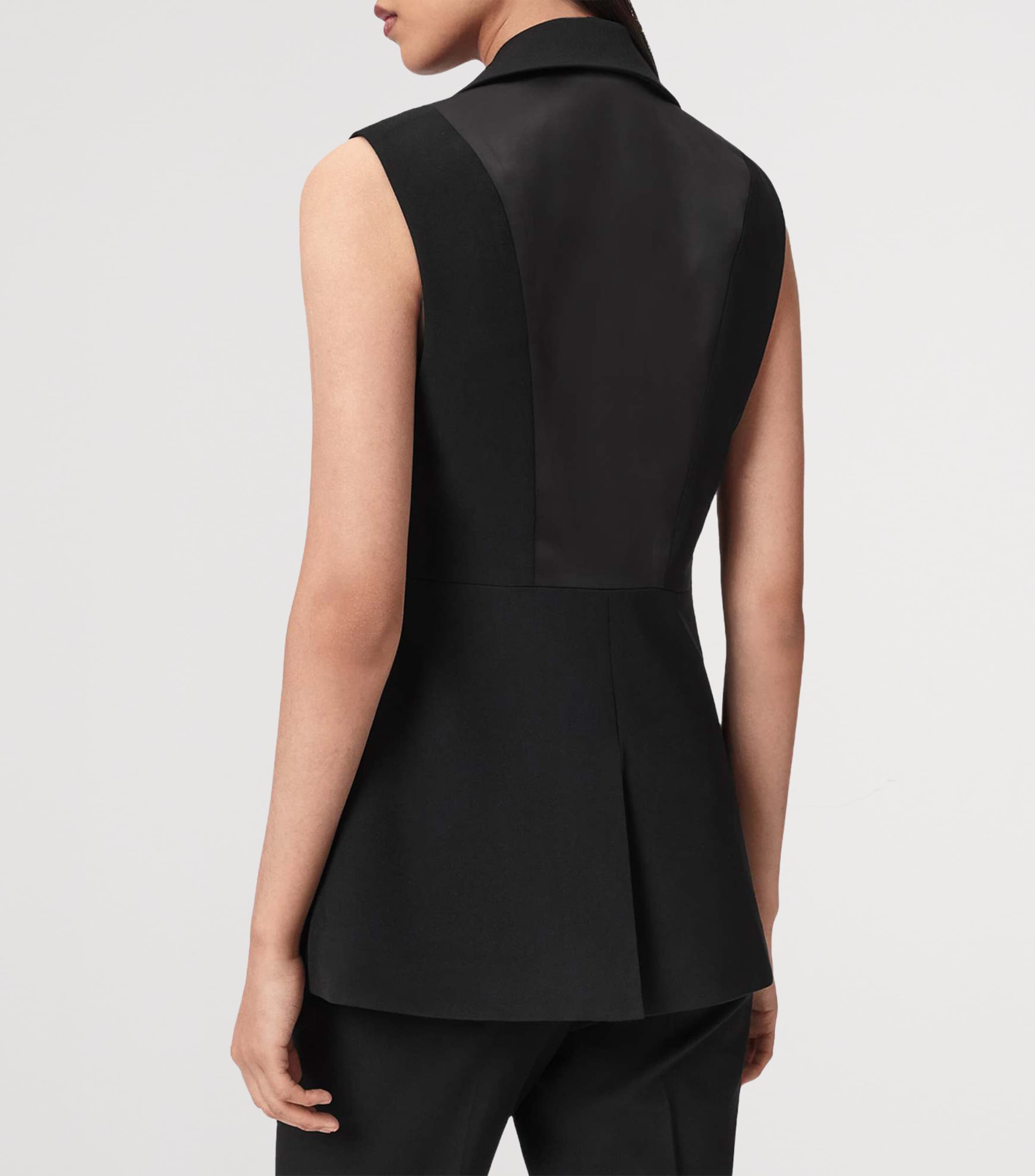 AllSaints Womens Astra Tailored Waistcoat Black Image 4