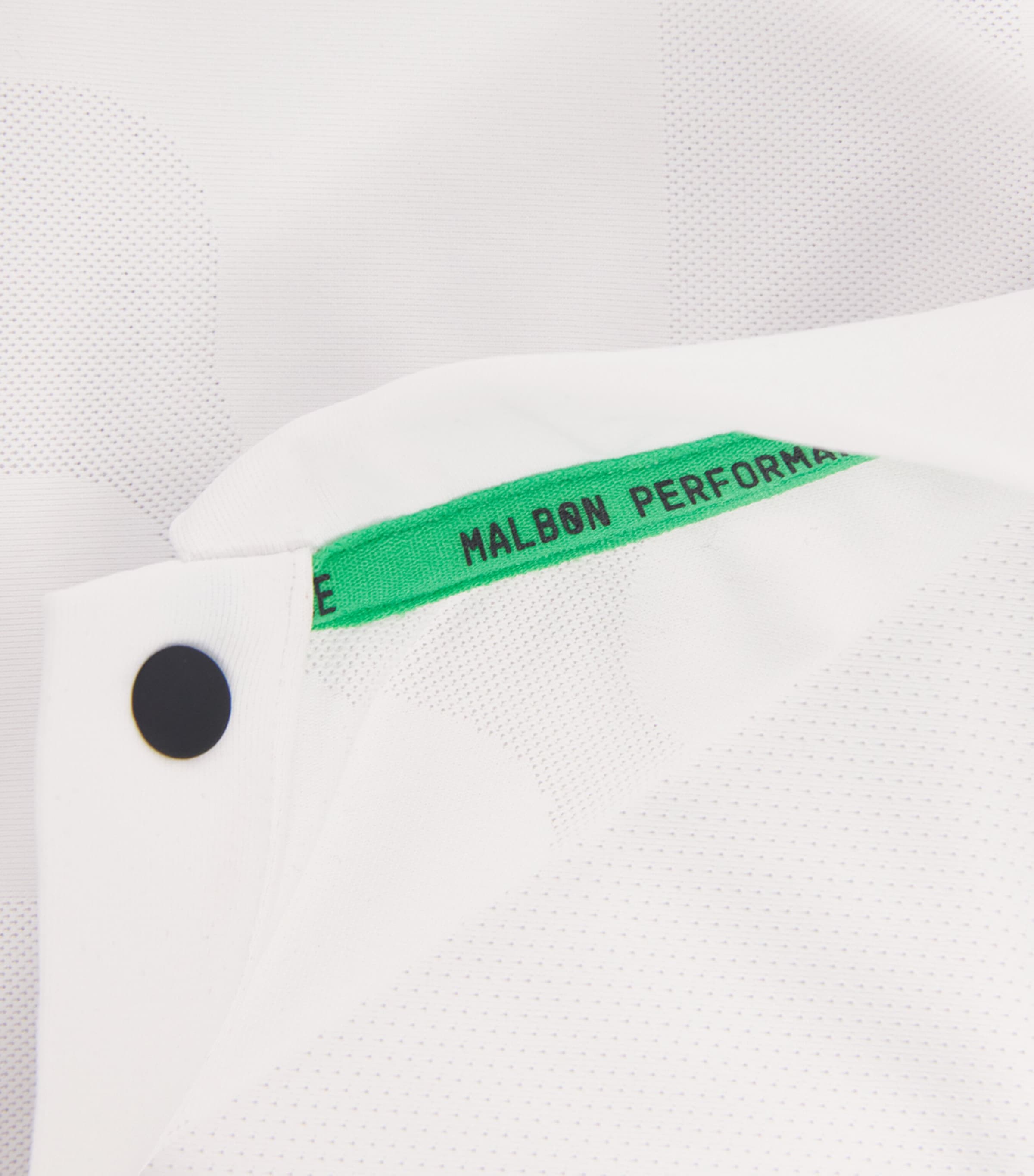 Malbon Mens Performance Mesh Polo Shirt White Image 6