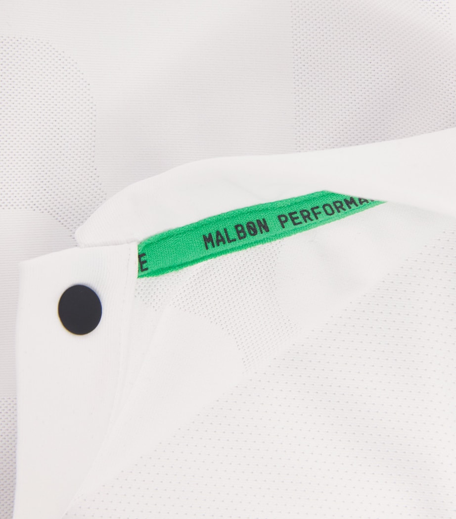 Malbon Mens Performance Mesh Polo Shirt White Image 6