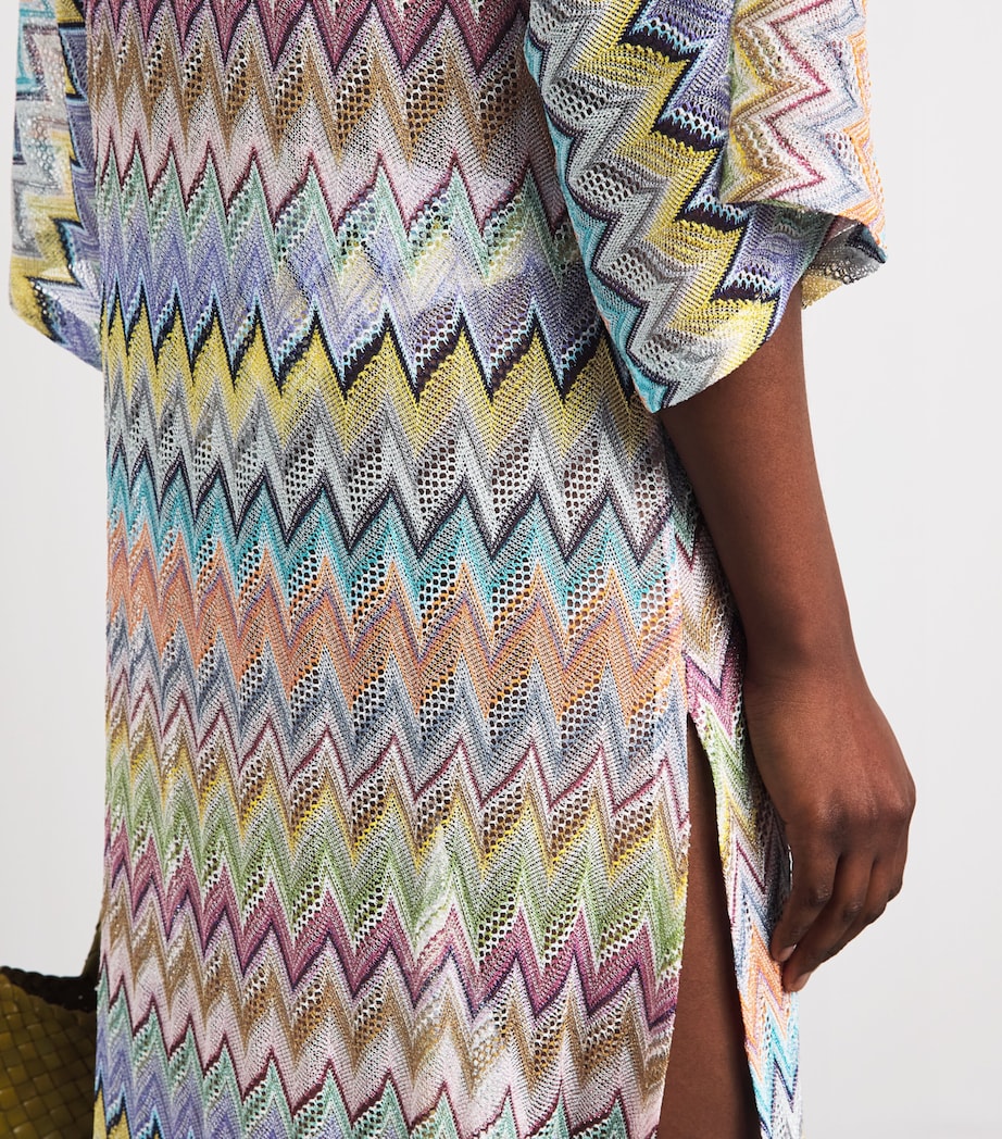 Missoni Womens Zigzag Kaftan Maxi Dress Smsor Multicolor Image 5