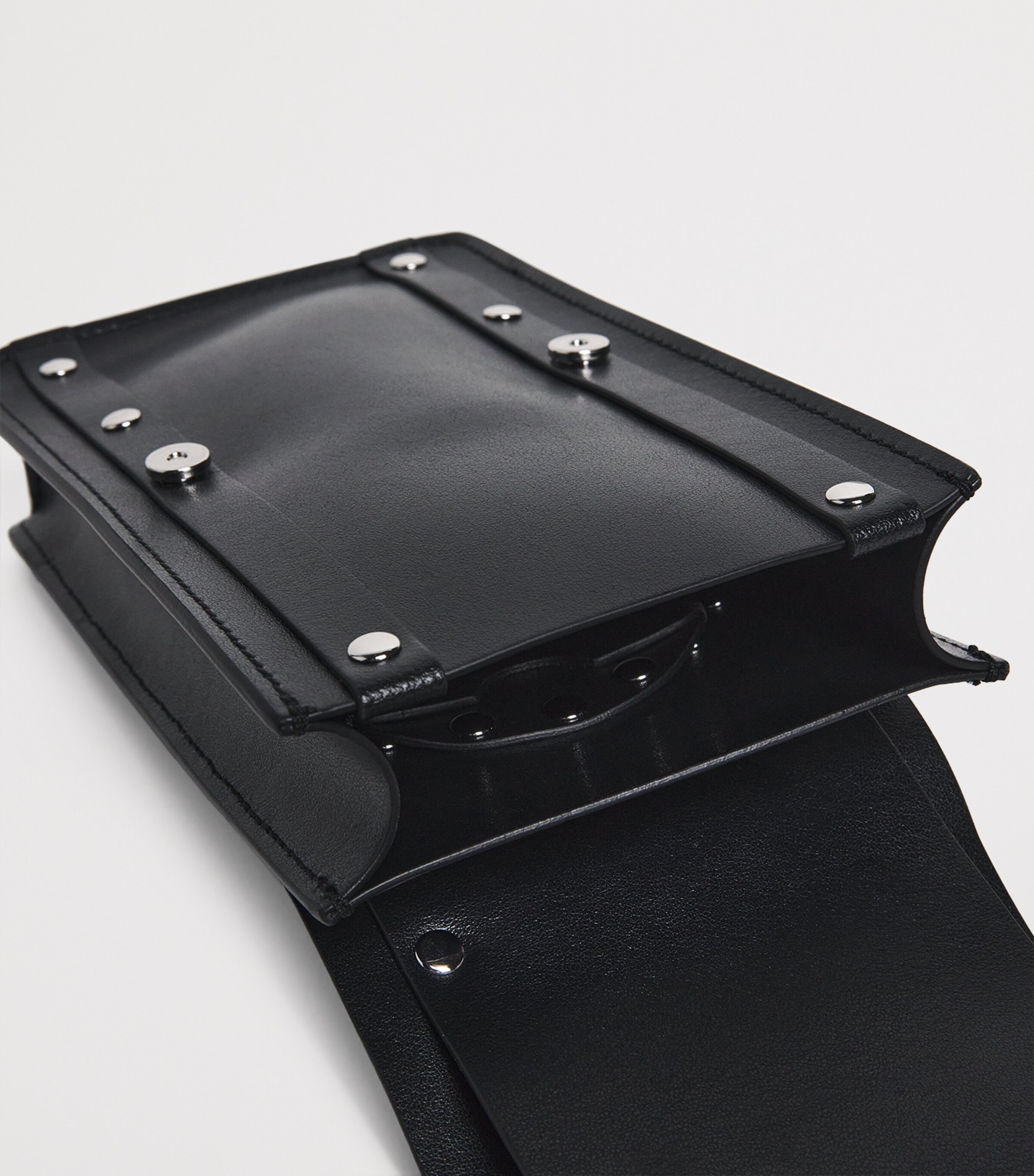Mini Leather Bondage Cross-Body Bag BLACK-N401 Image 4