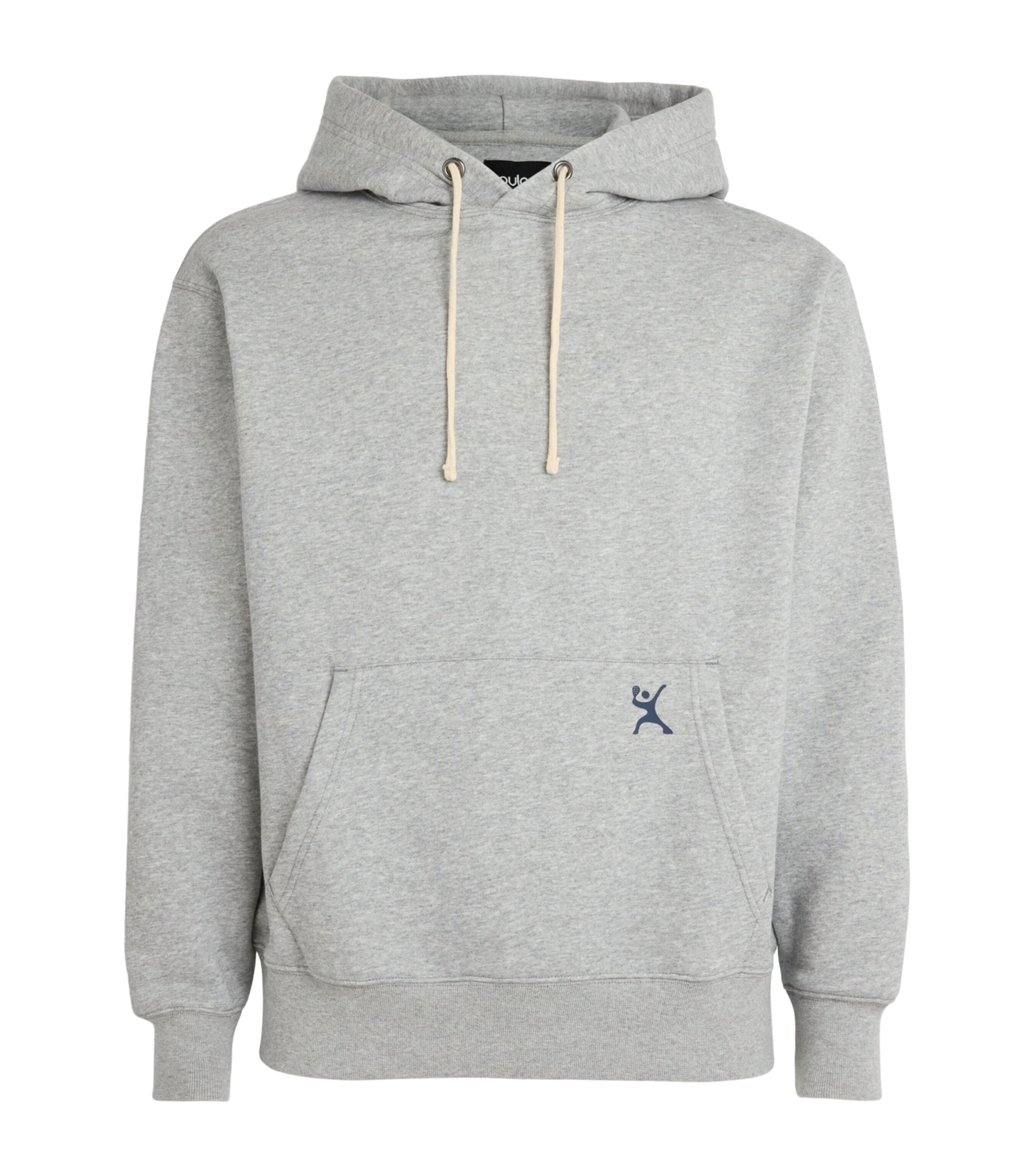 Pulco Studios Mens Cotton Fleece-Lined Hoodie Grey Marl Image 1
