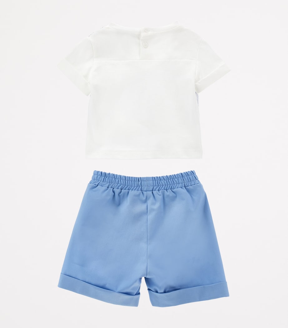 Waistcoat T-Shirt and Shorts Set (3-36 Months) PANNA+AVIO Image 2