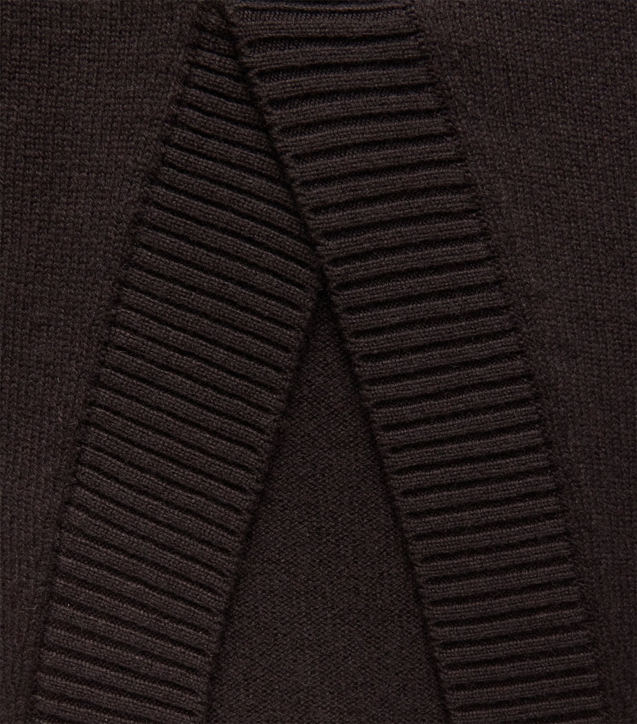 Eskandar Womens Cashmere Plunge-Neck Sweater Vest Cocoa Image 6