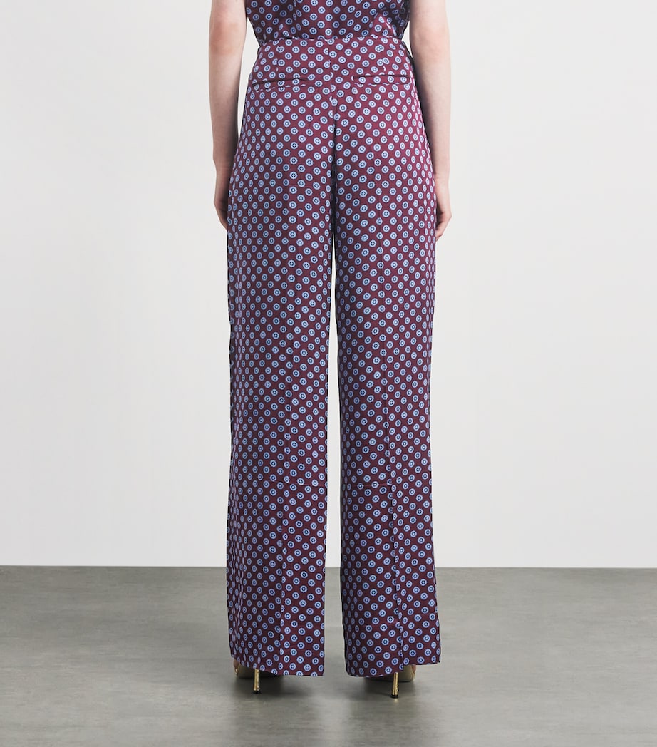 Claudie Pierlot Womens Satin Printed Shirt Burgundy Print Image 5