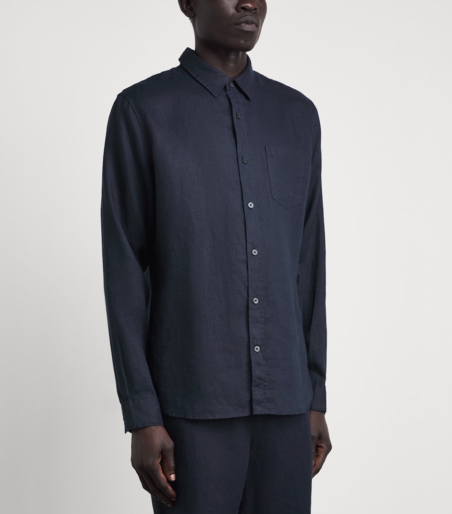 Vince Mens Linen Patch Pocket Shirt Coastal Image 4