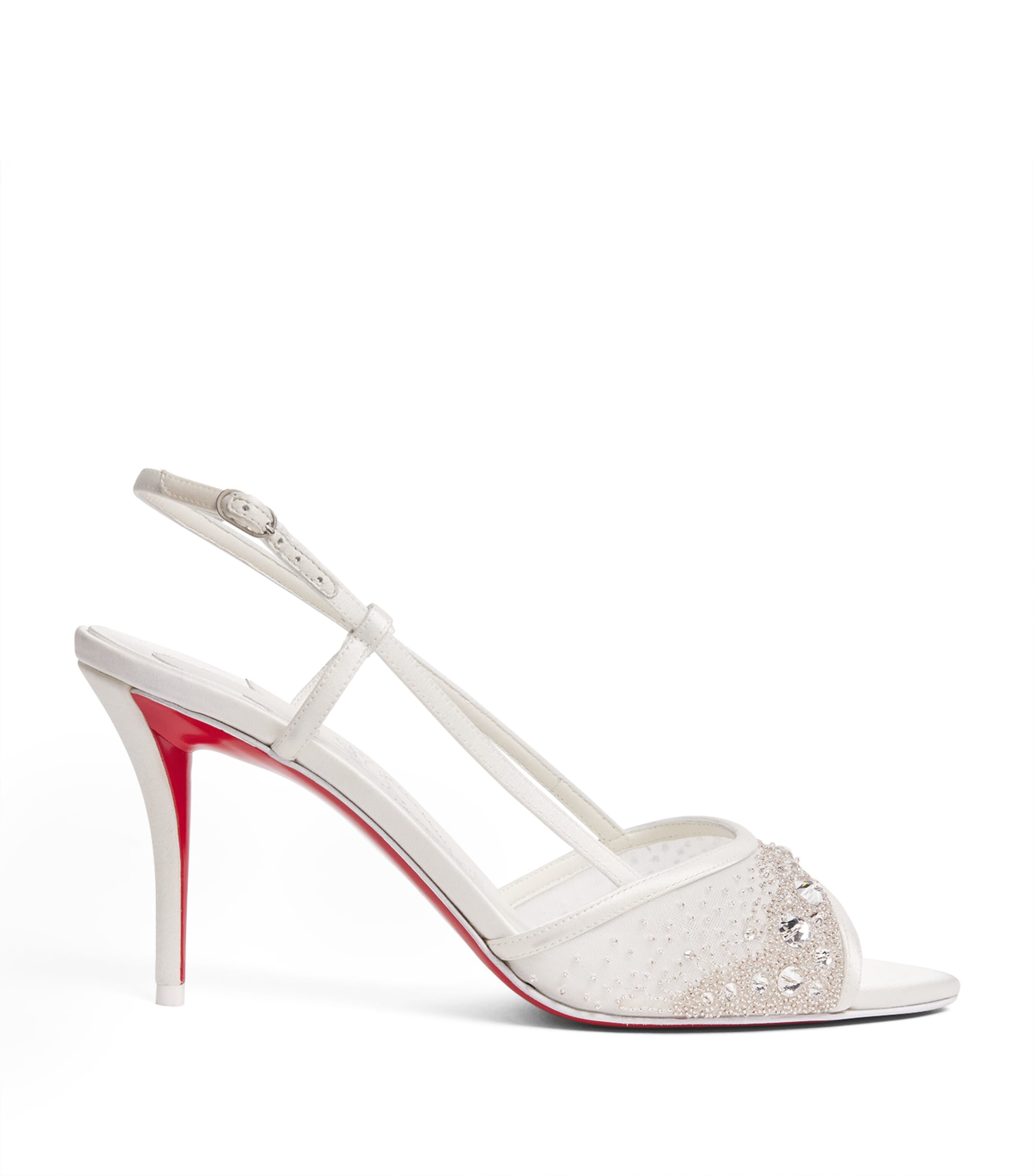 Christian Louboutin Miss Z Embellished Slingback Sandals 80