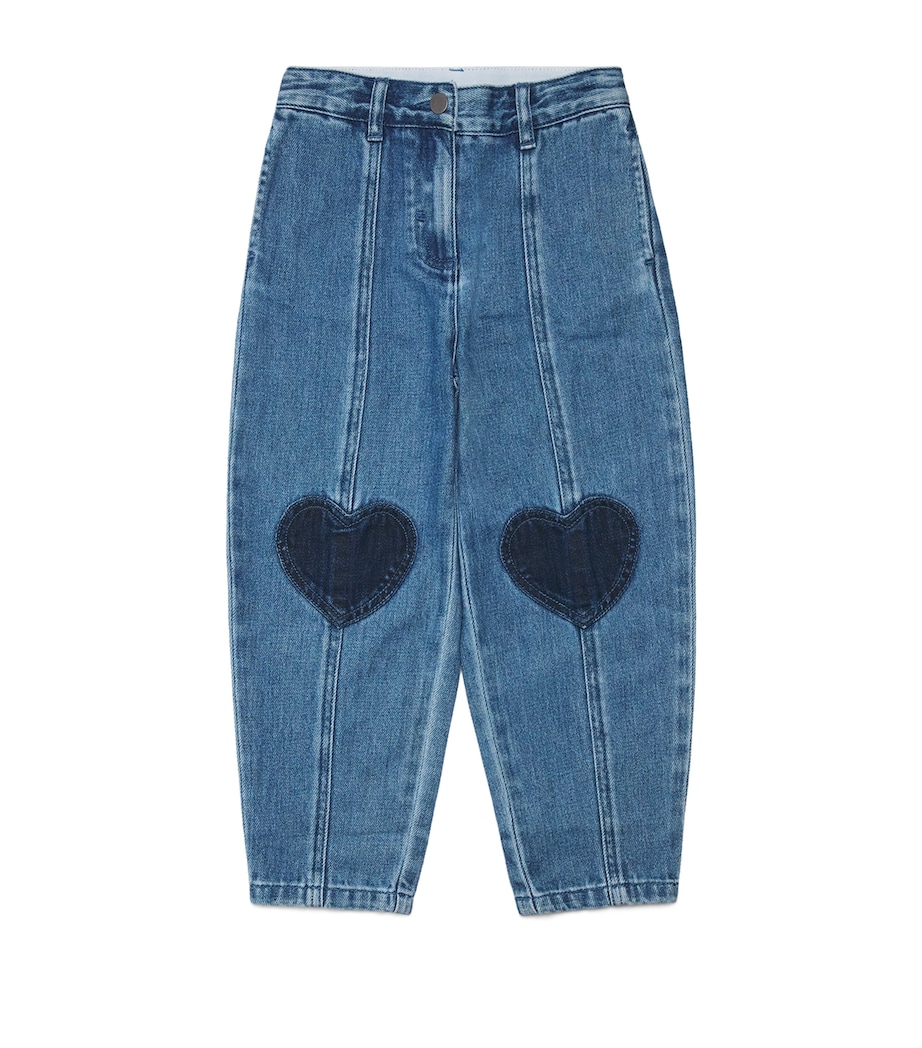 Stella McCartney Kids Heart Patch Jeans (3-14 Years) Air Force Blue Image 1