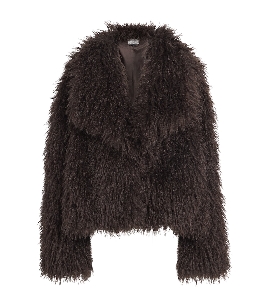 Source Unknown Womens Faux Fur Hathi Jacket Br Image 1