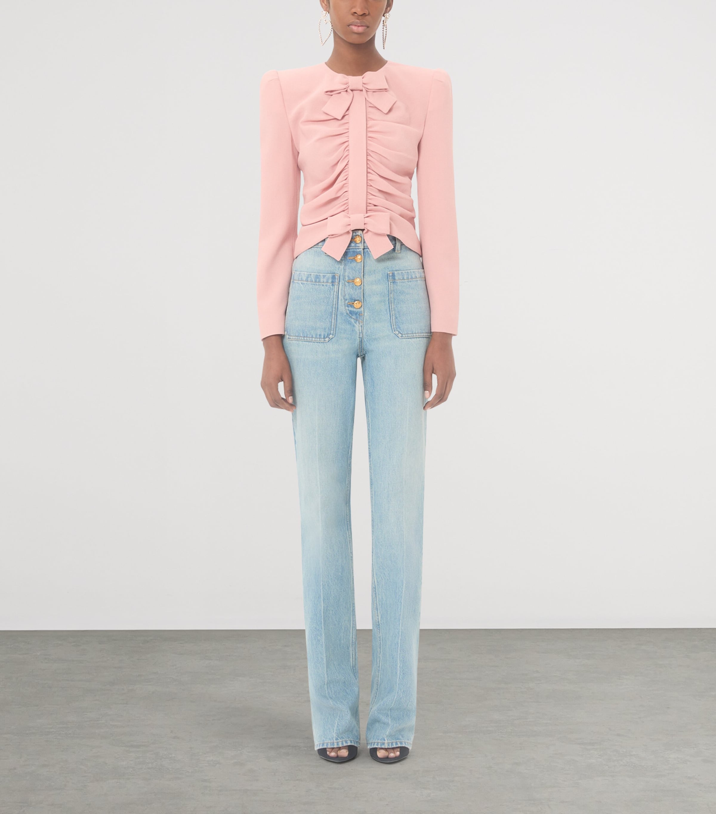 Virgin Wool Bow Jacket F8U Image 5