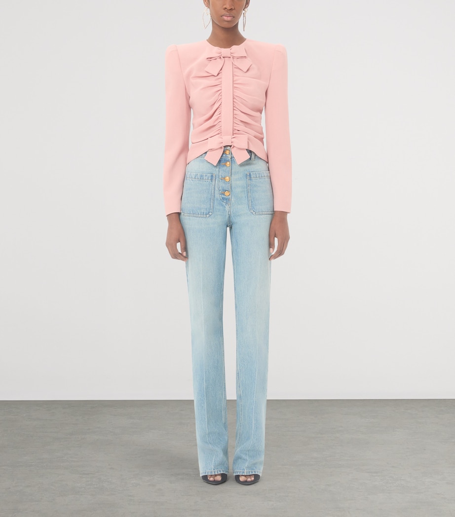 Virgin Wool Bow Jacket F8U Image 5