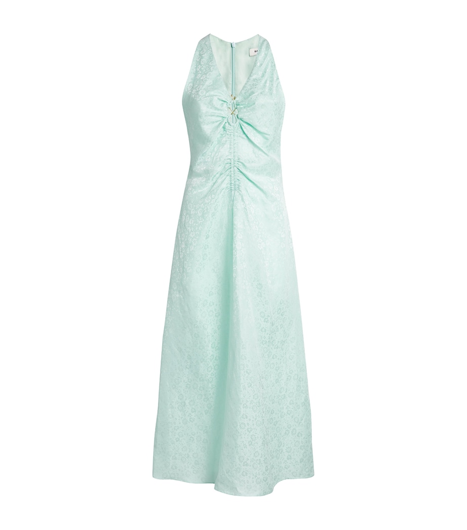 Sandro Paris Womens Floral-Jacquard Maxi Dress Light Green Image 1