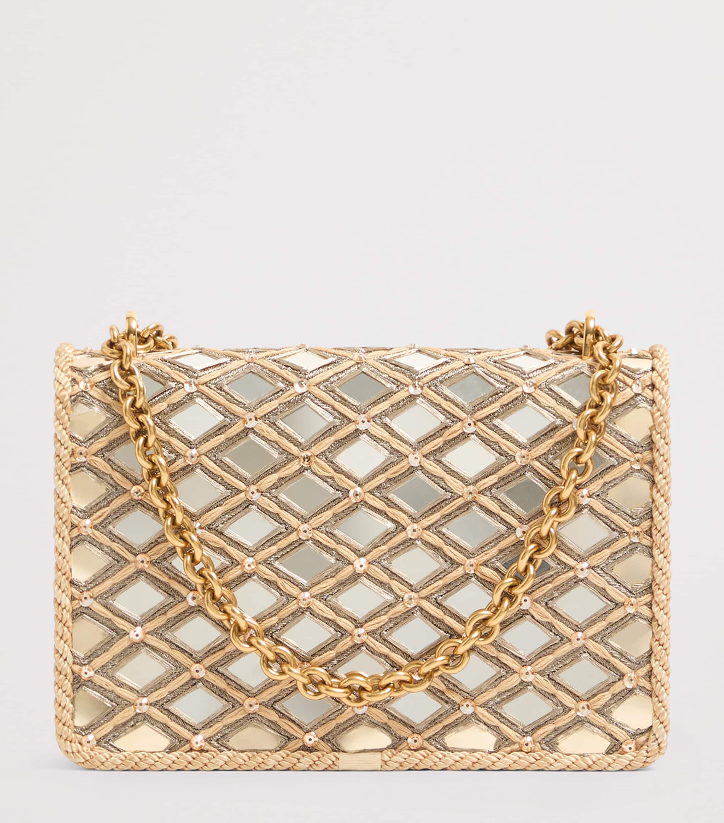 Valentino Garavani Embellished Vain Shoulder Bag Image 4