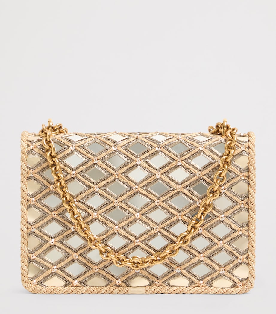 Valentino Garavani Embellished Vain Shoulder Bag Image 4