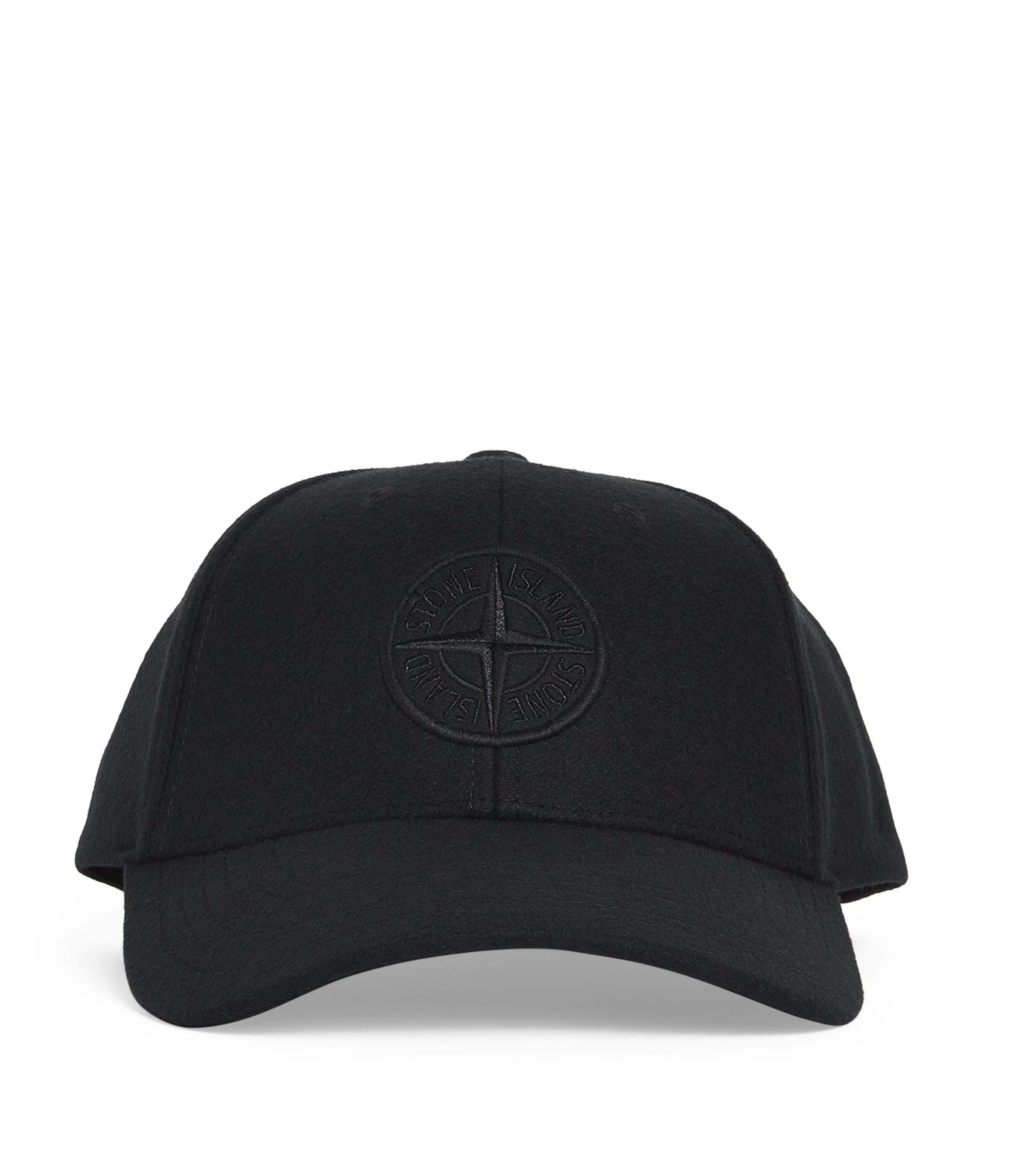 Stone Island Wool-blend Water-repellent Baseball Cap In Navy