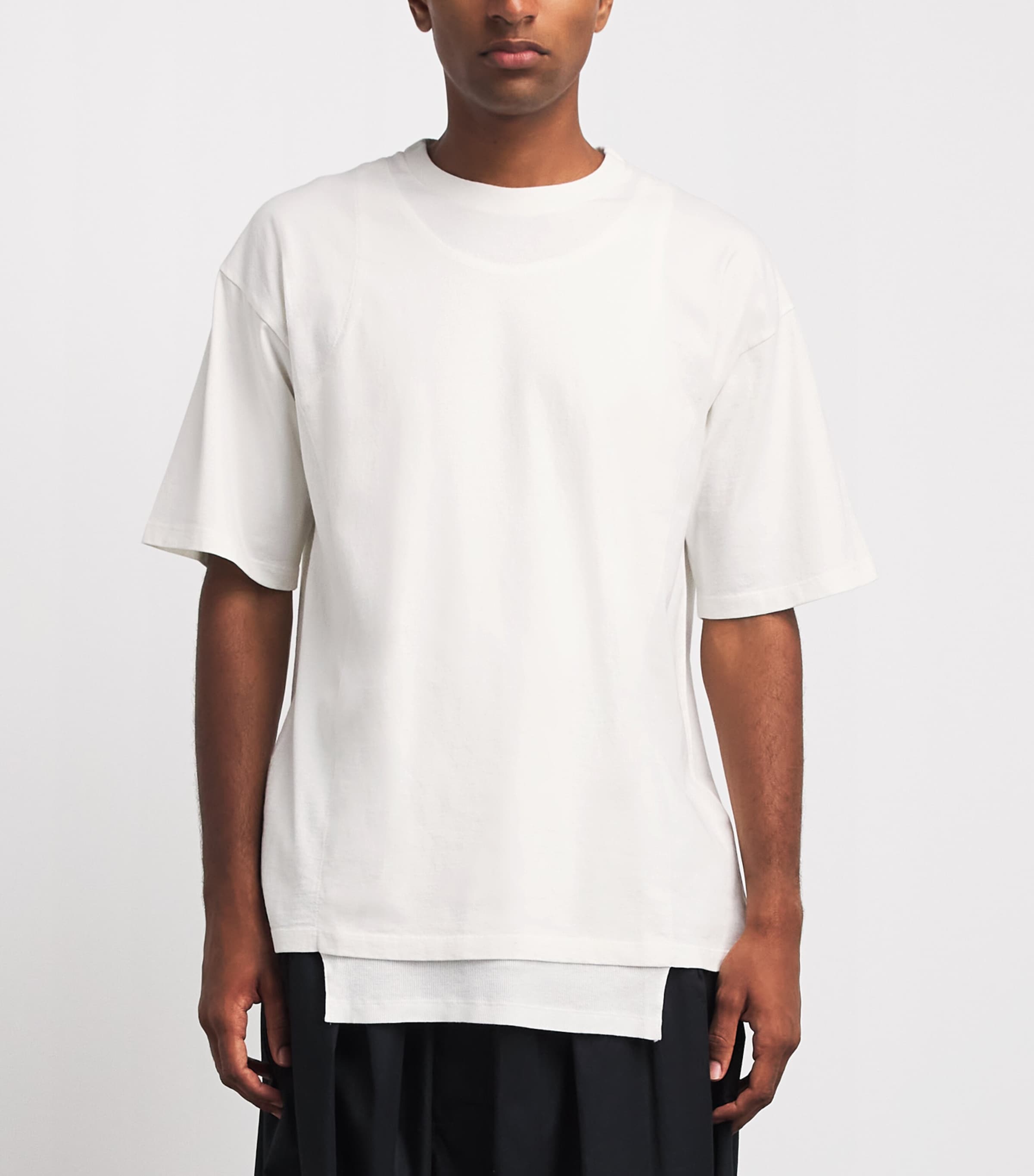 Maison Margiela Mens Cotton Double-Layered T-Shirt Off White Image 4