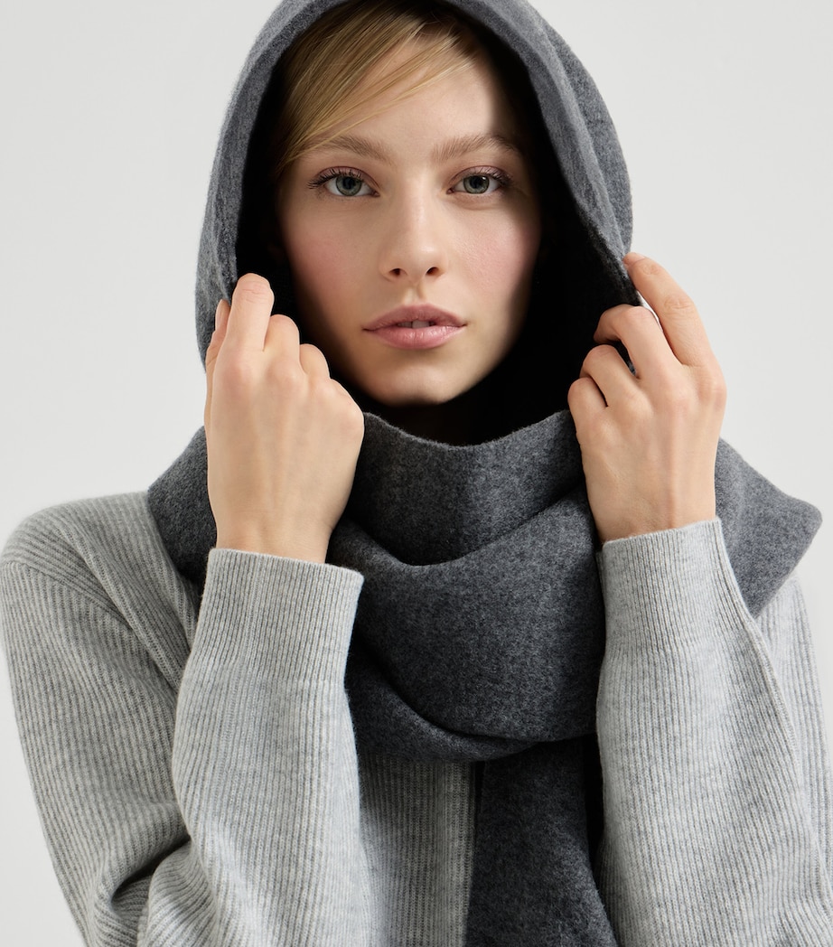 Brunello Cucinelli Wool-Cashmere Hooded Scarf Image 2