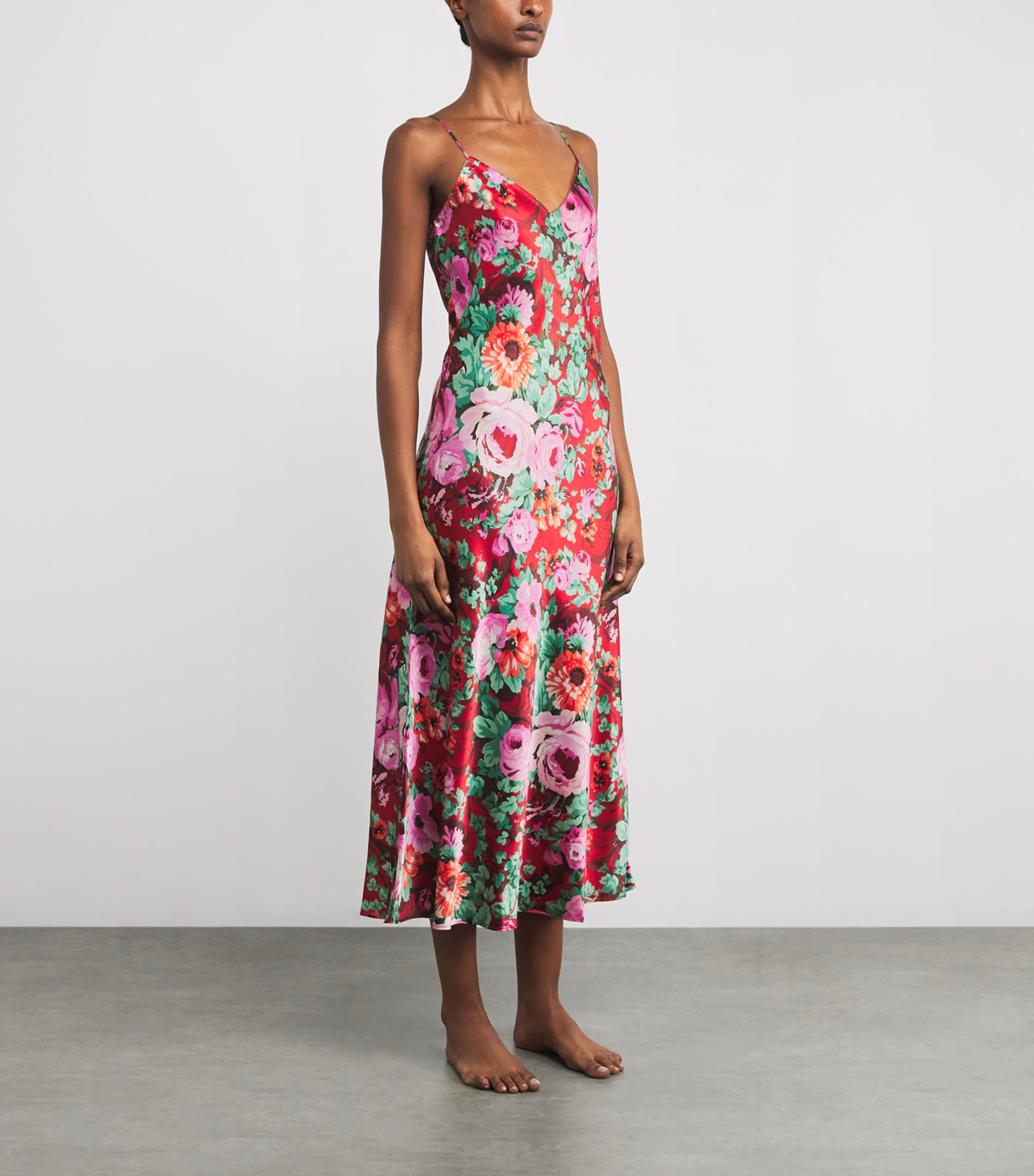 Silk Floral Garbo Midi Dress MOULIN Image 2