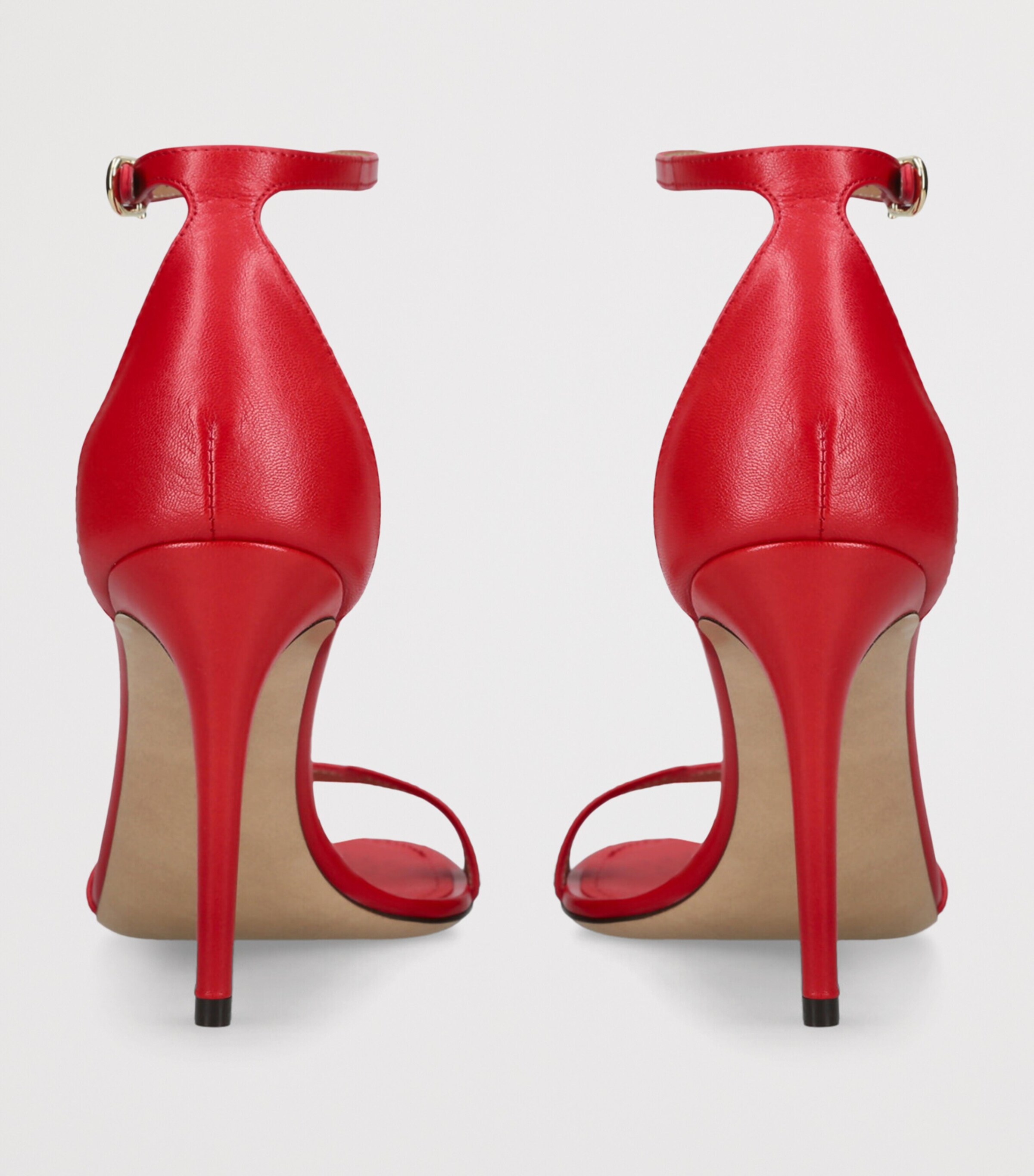 Salvatore Ferragamo Leather Milly Heeled Sandals 95 Red Image 2