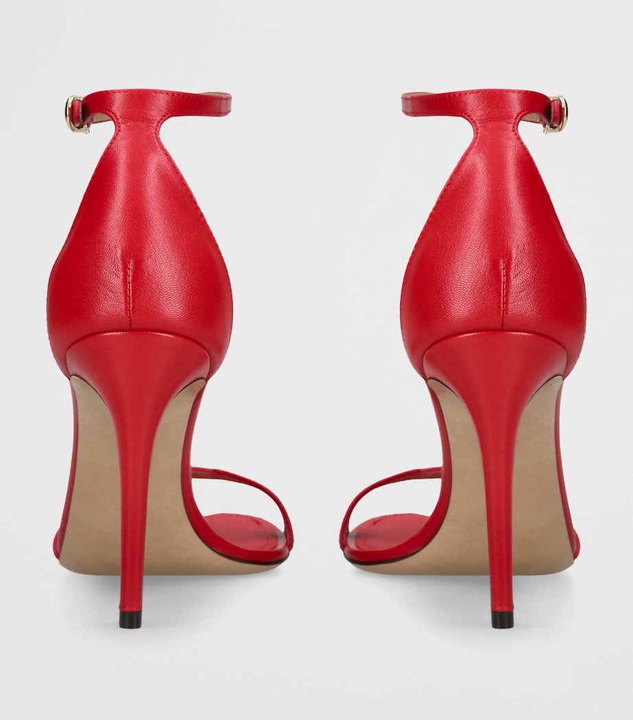 Salvatore Ferragamo Leather Milly Heeled Sandals 95 Red Image 2