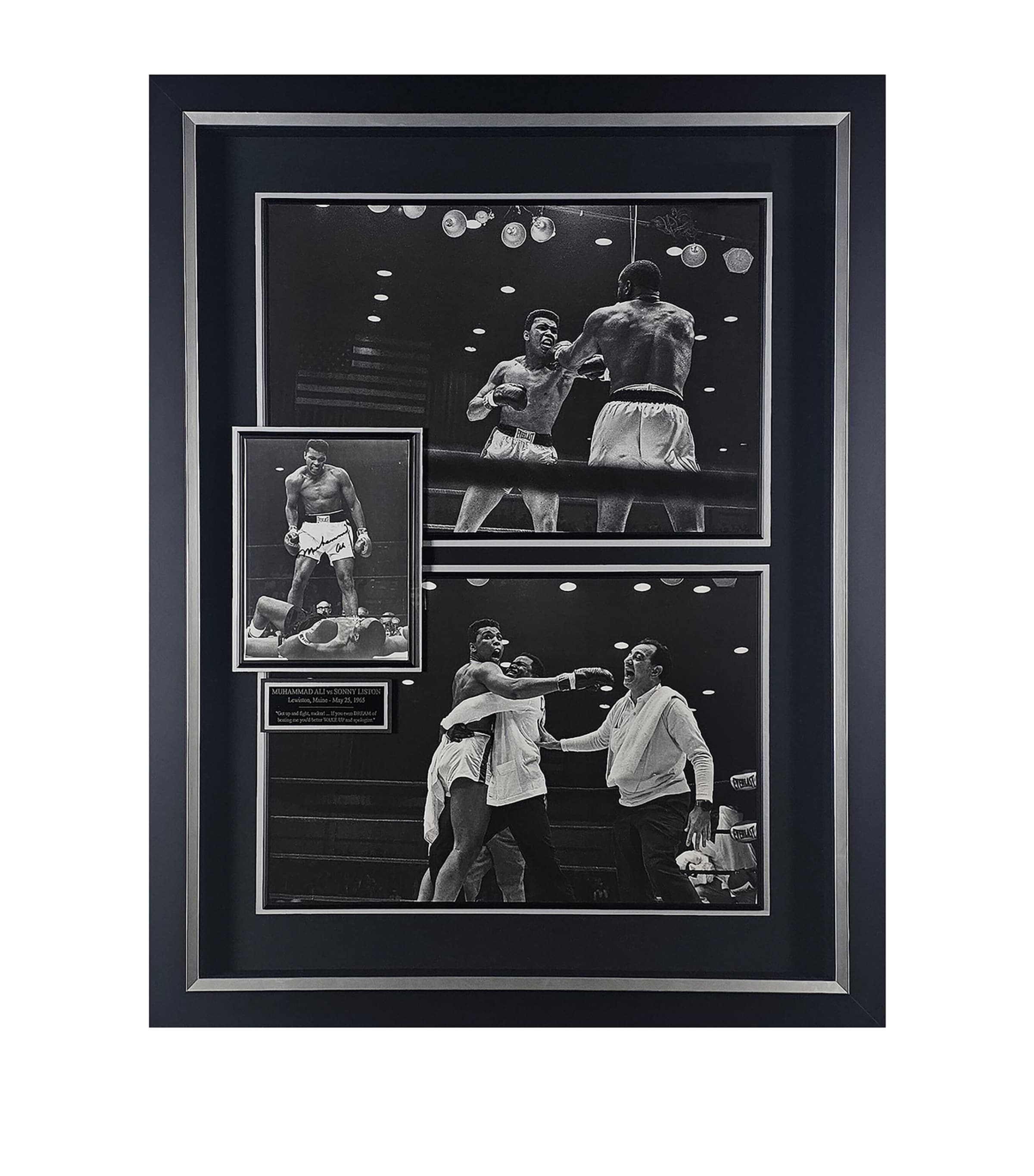 Leipzig Galleries Muhammad Ali Signed Get Up and Fight Display Image 1