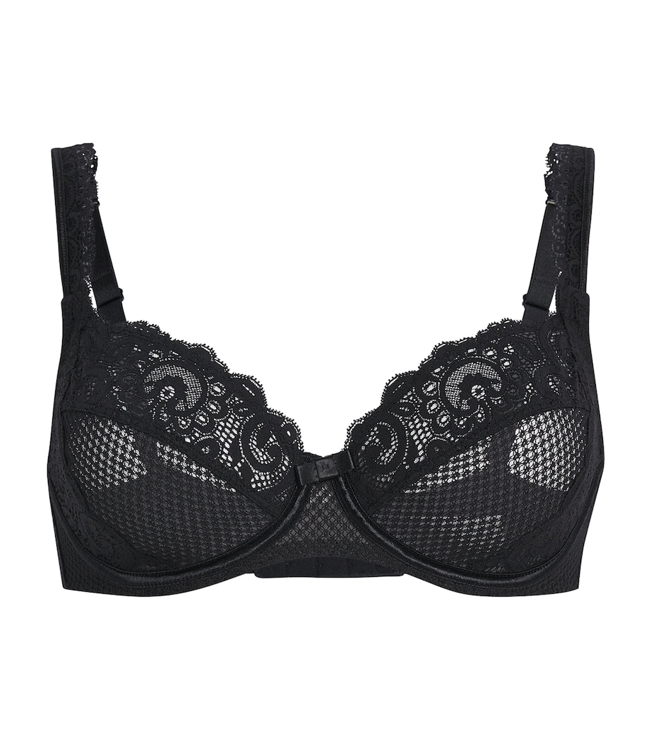 Maison Lejaby Womens Lace Gaby Underwired Bra Black Image 1