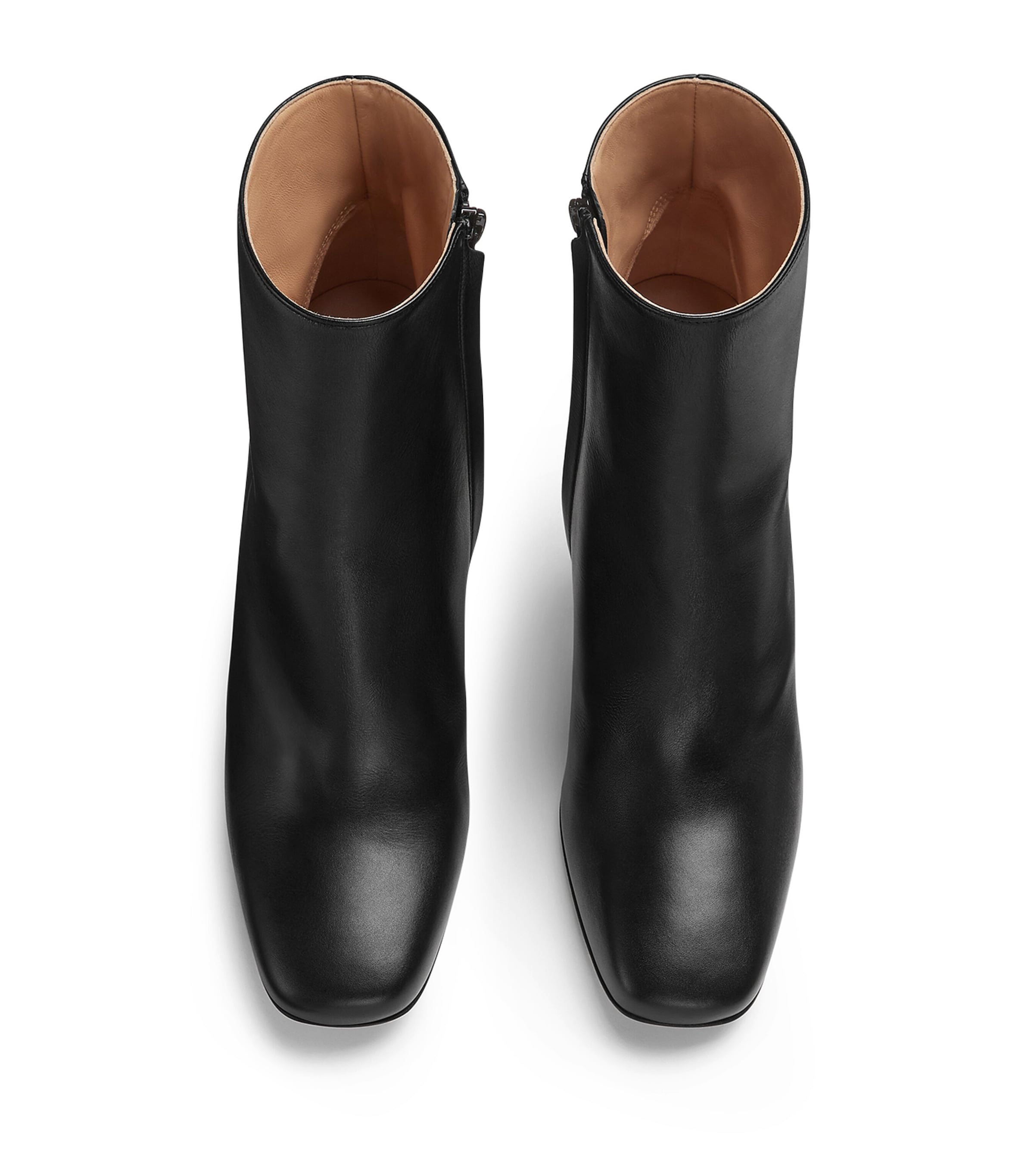 Calfskin Heeled Ankle Boots 90 NERO/NERO Image 3